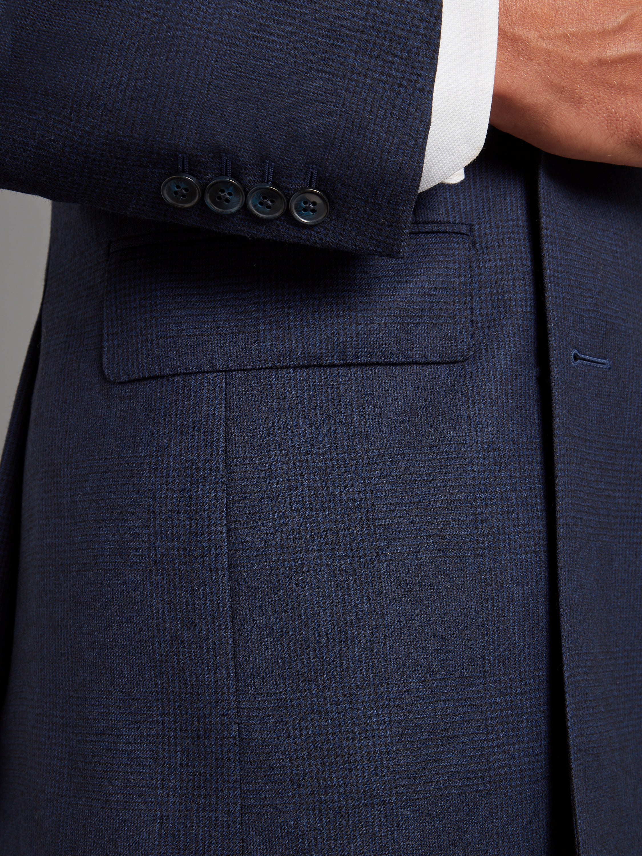 Clarence Classic Fit Suit - Navy Glen Plaid Wool