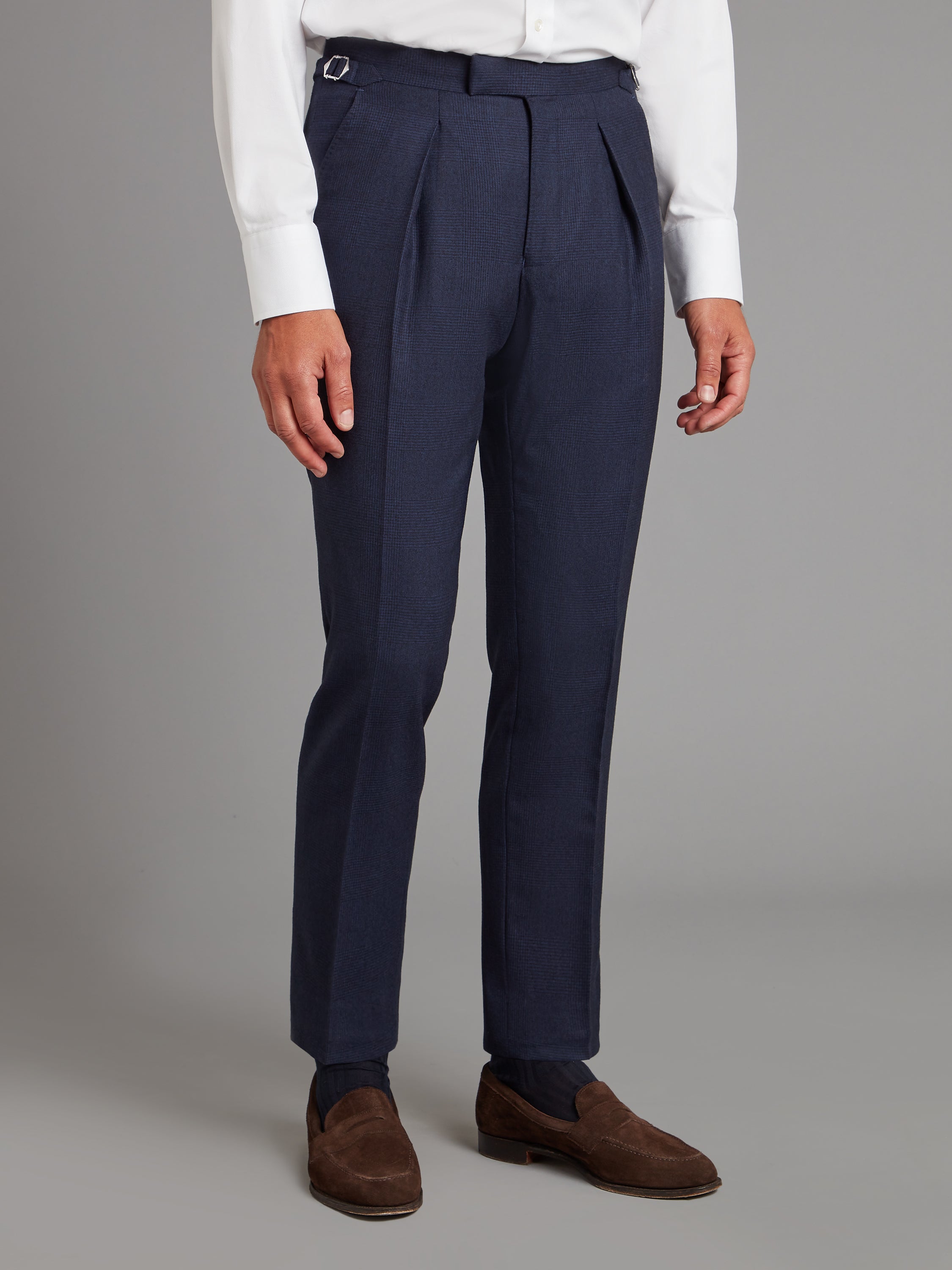 Clarence Classic Fit Suit - Navy Glen Plaid Wool