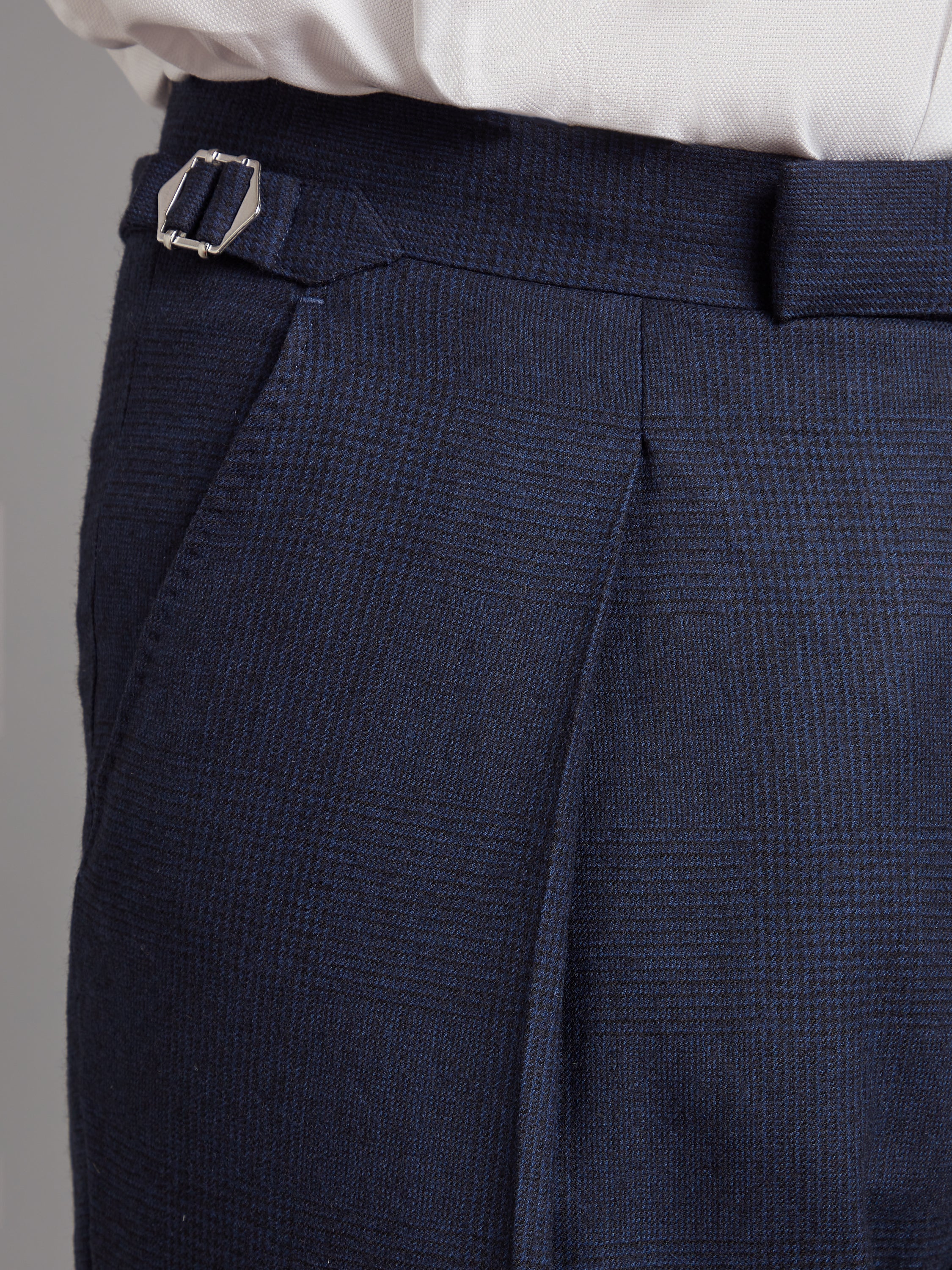 Clarence Classic Fit Suit - Navy Glen Plaid Wool