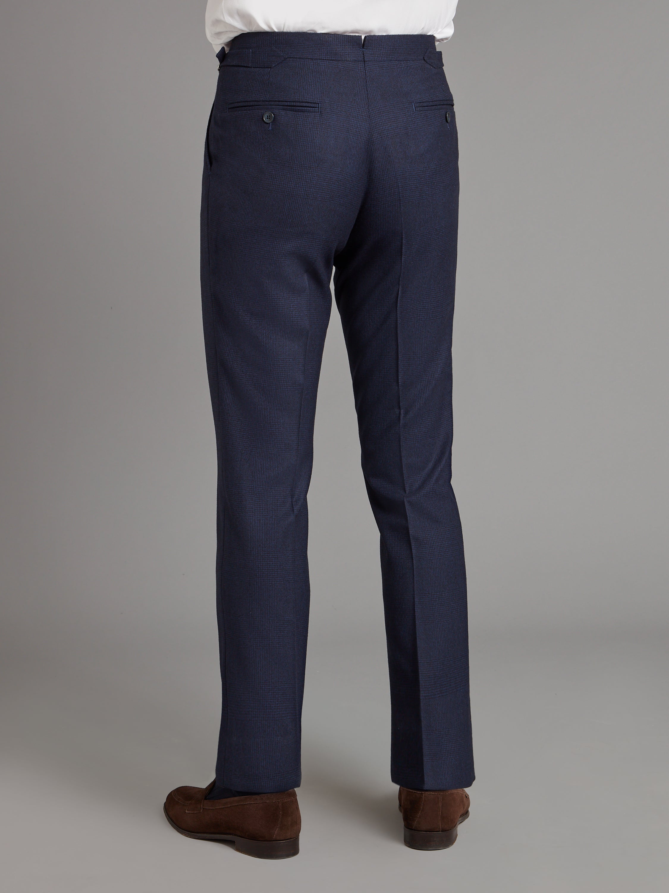 Clarence Classic Fit Suit - Navy Glen Plaid Wool