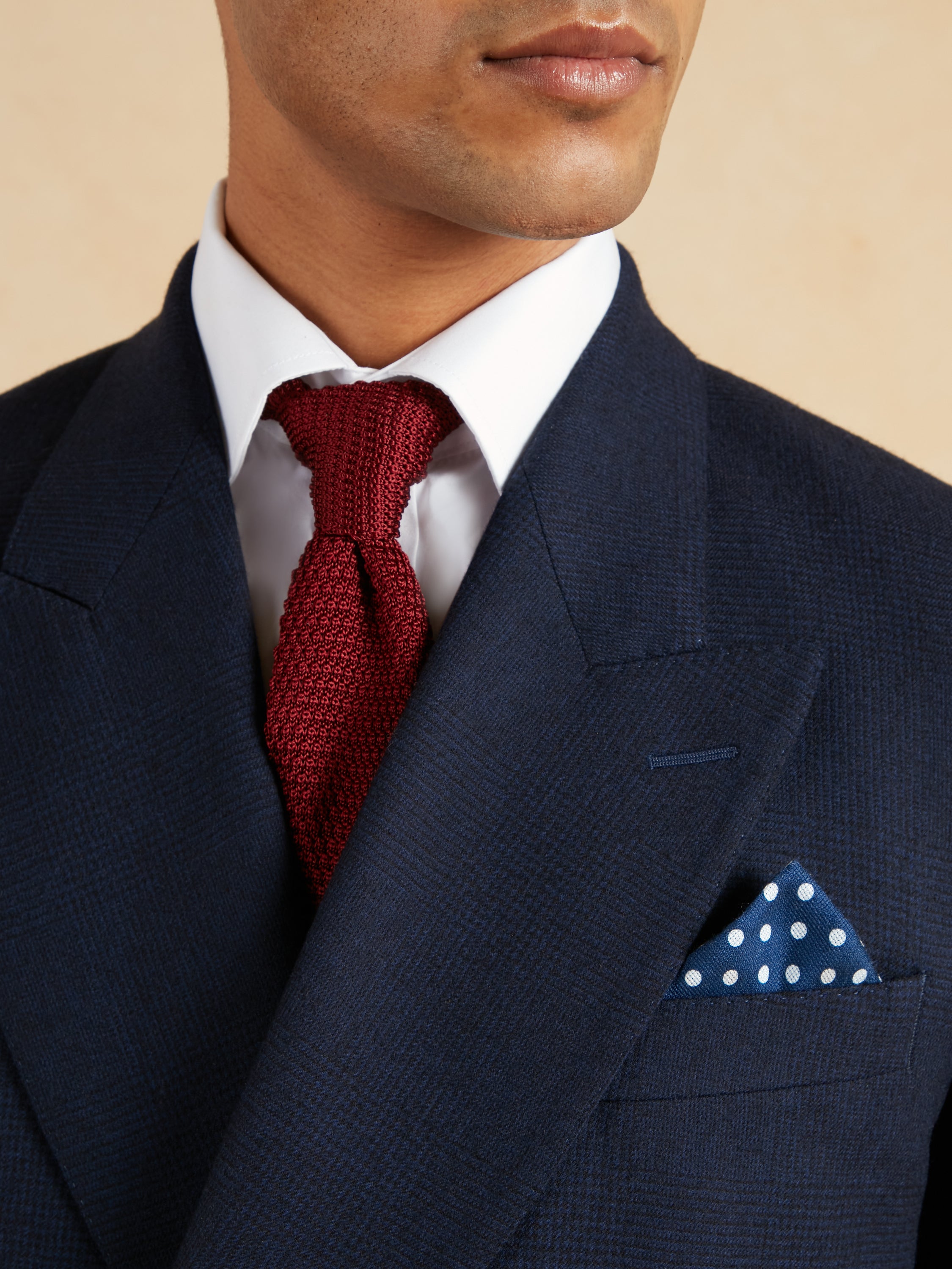 Double Breasted Clarence Suit - Navy Check