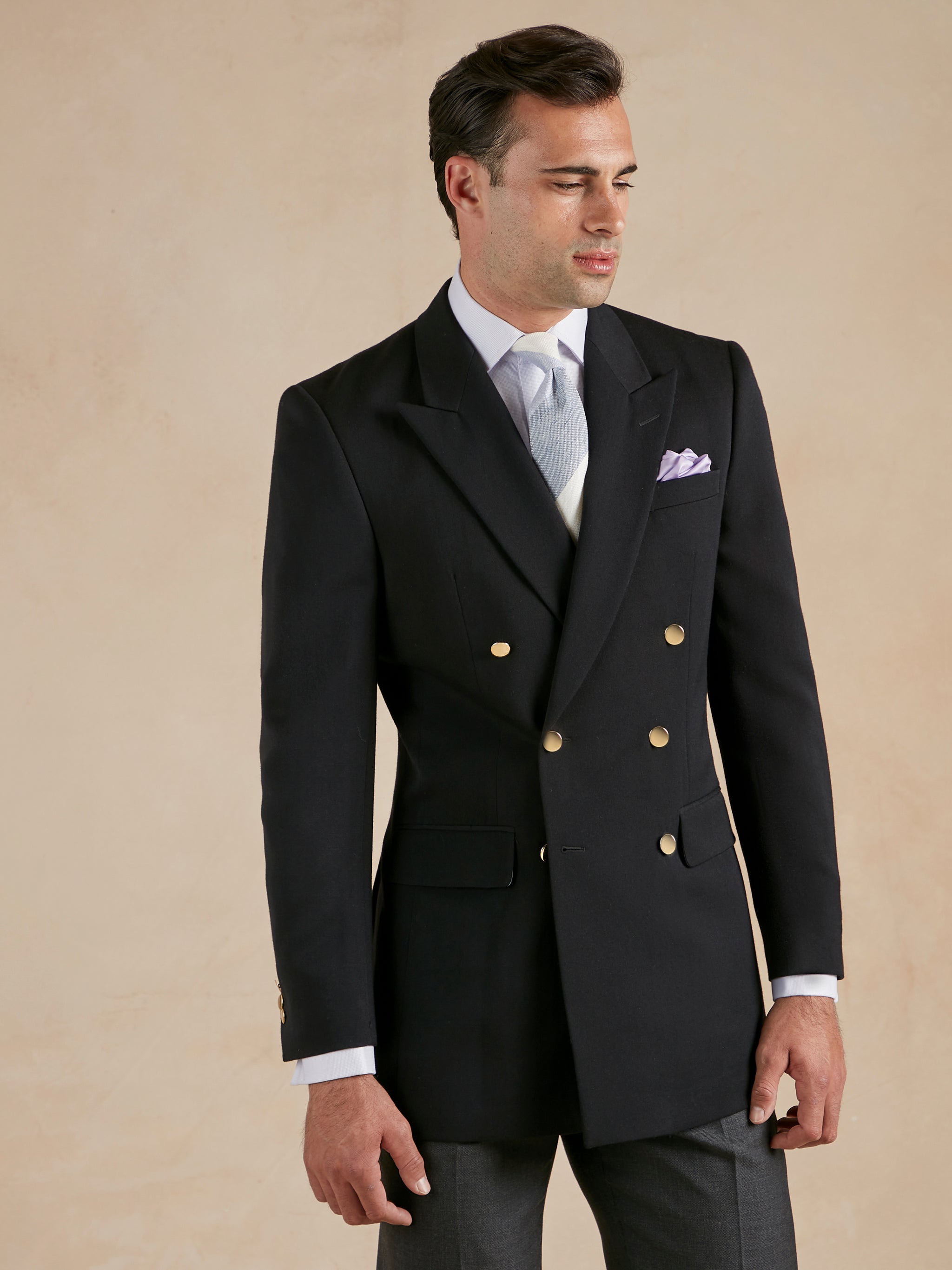 Men'S Dark Navy Extra Long And Regular Size Blazer