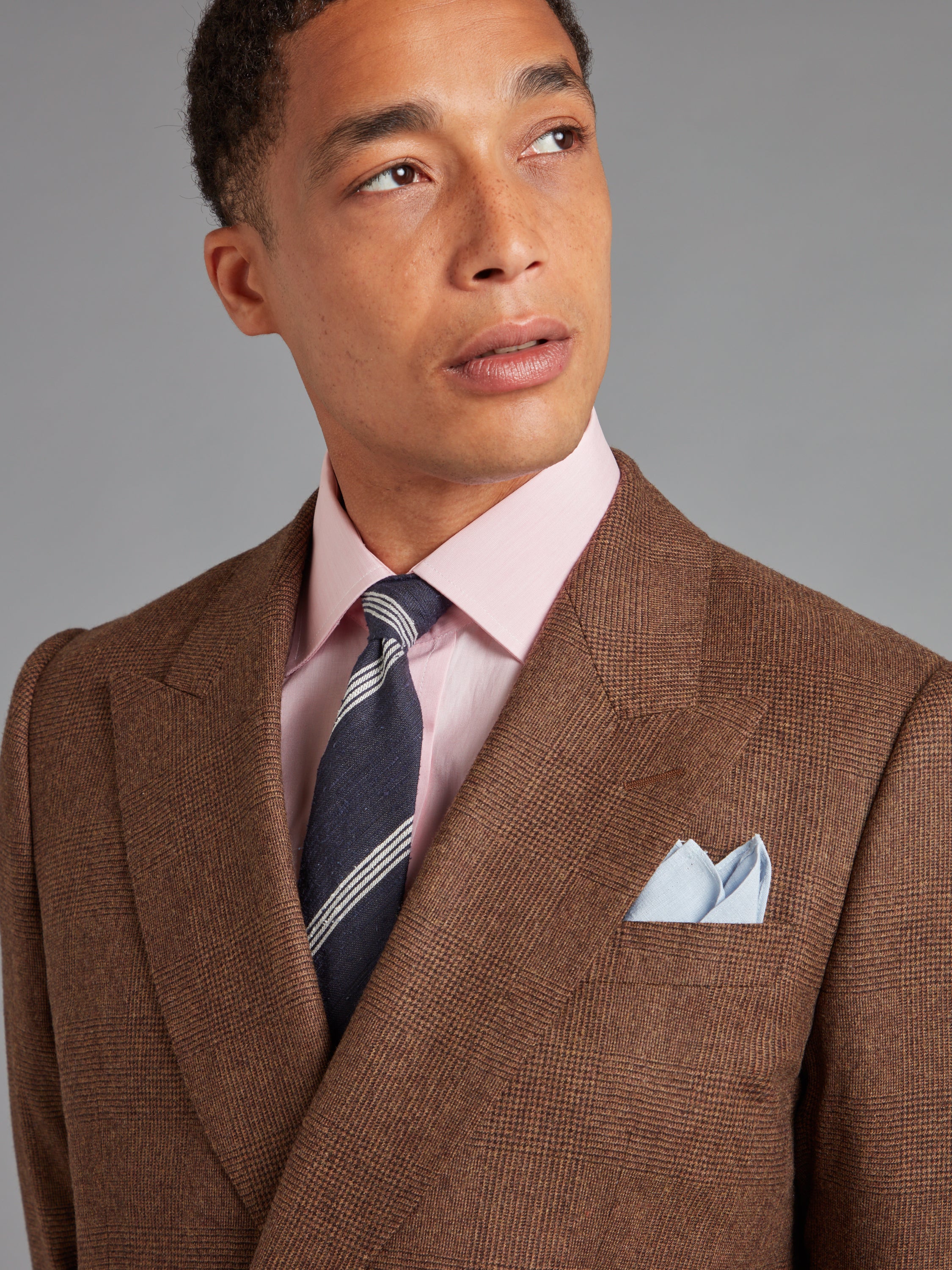 Clarence Classic Fit Suit - Brown Glen Plain Wool