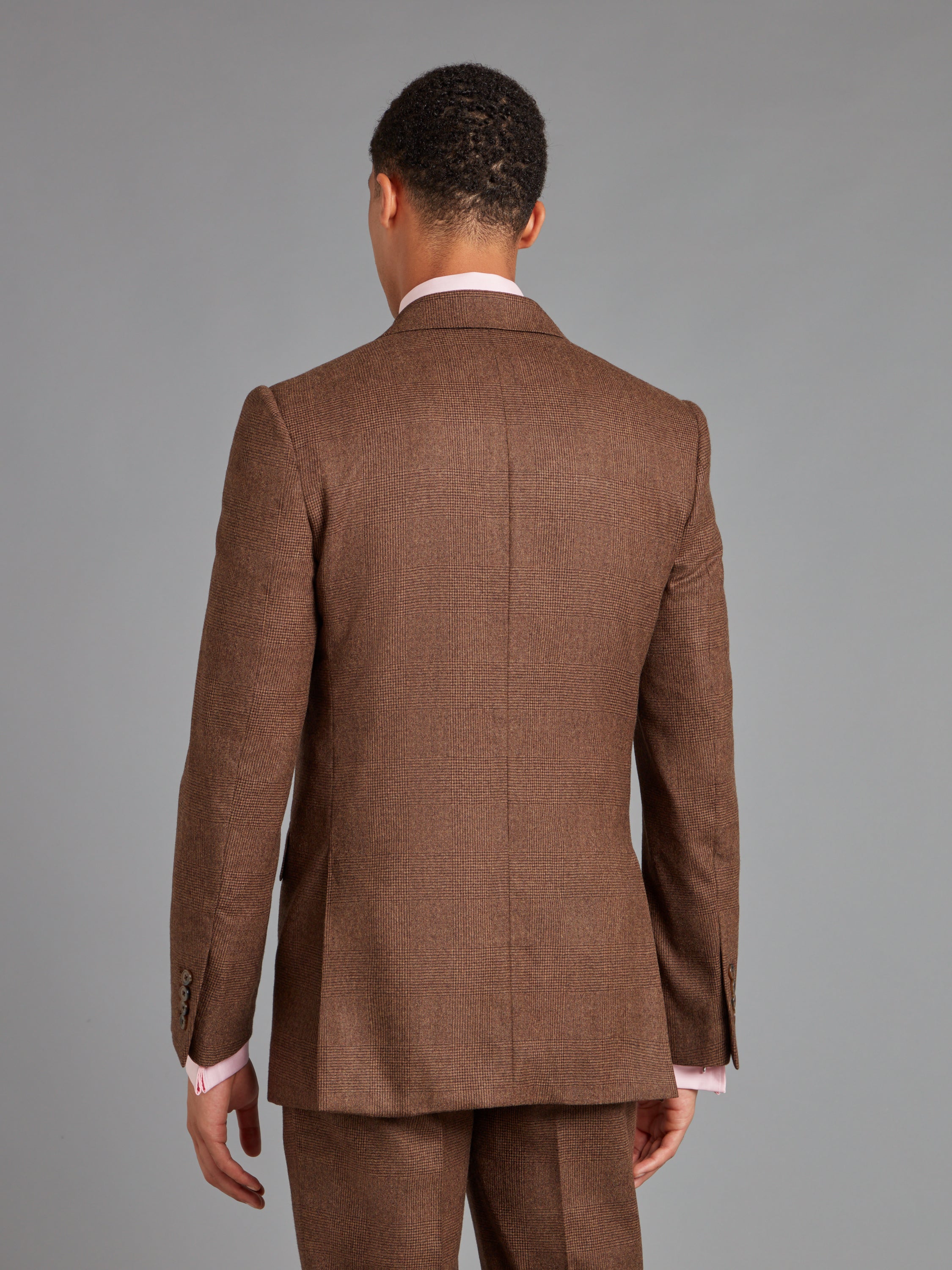 Clarence Classic Fit Suit - Brown Glen Plain Wool
