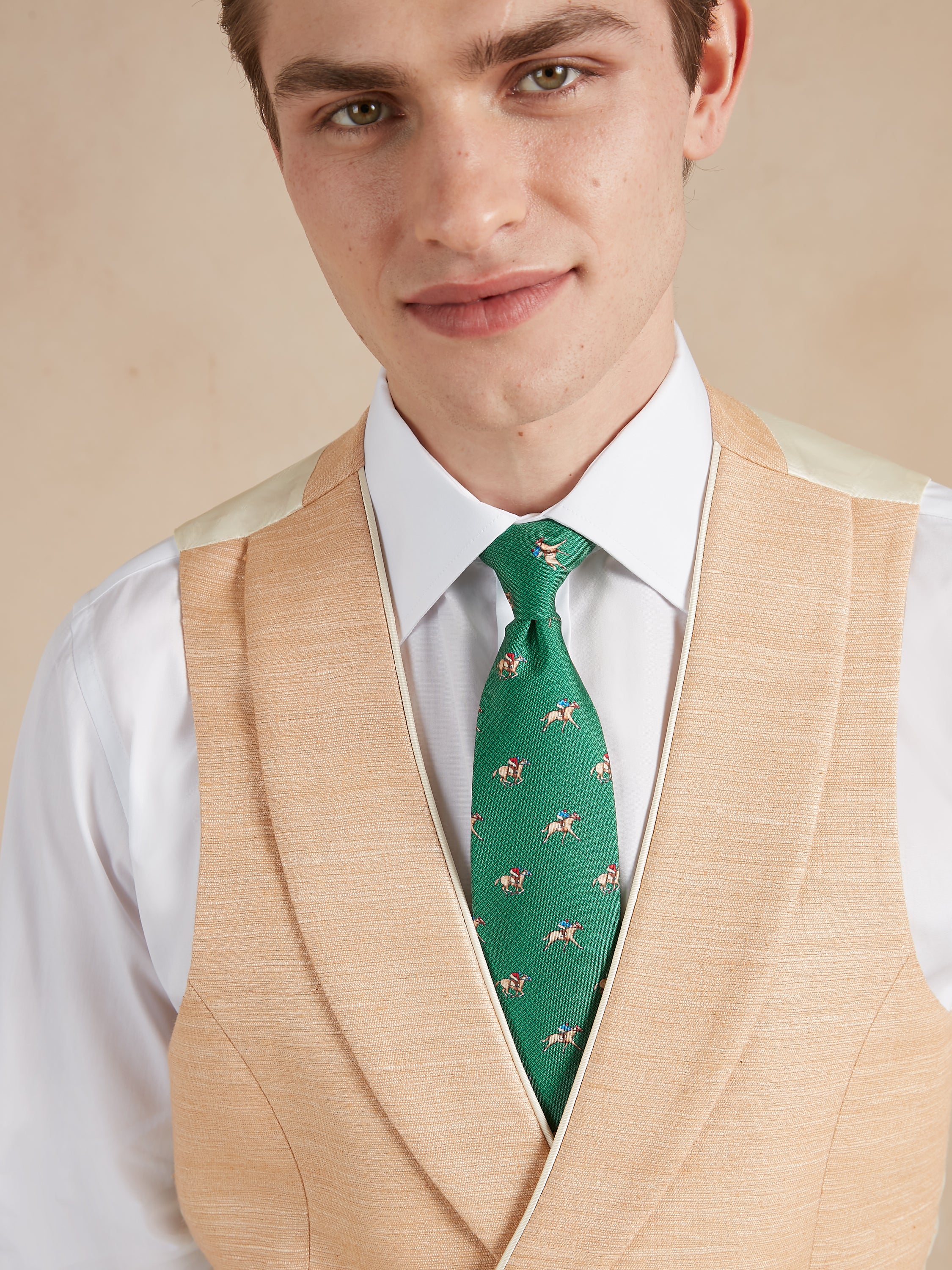 Double Breasted Waistcoat Woven Silk - Blossom