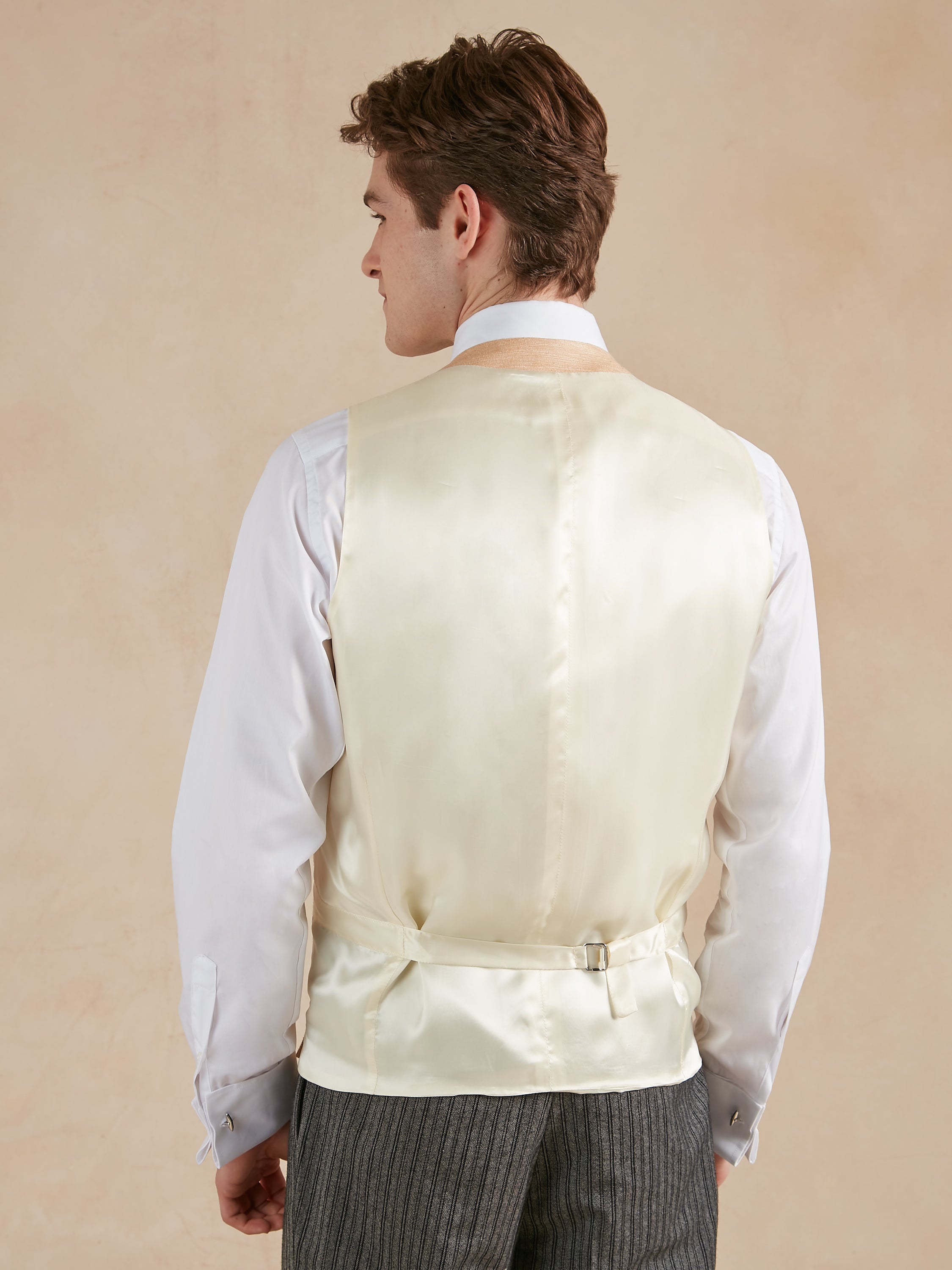 Double Breasted Waistcoat Woven Silk - Blossom