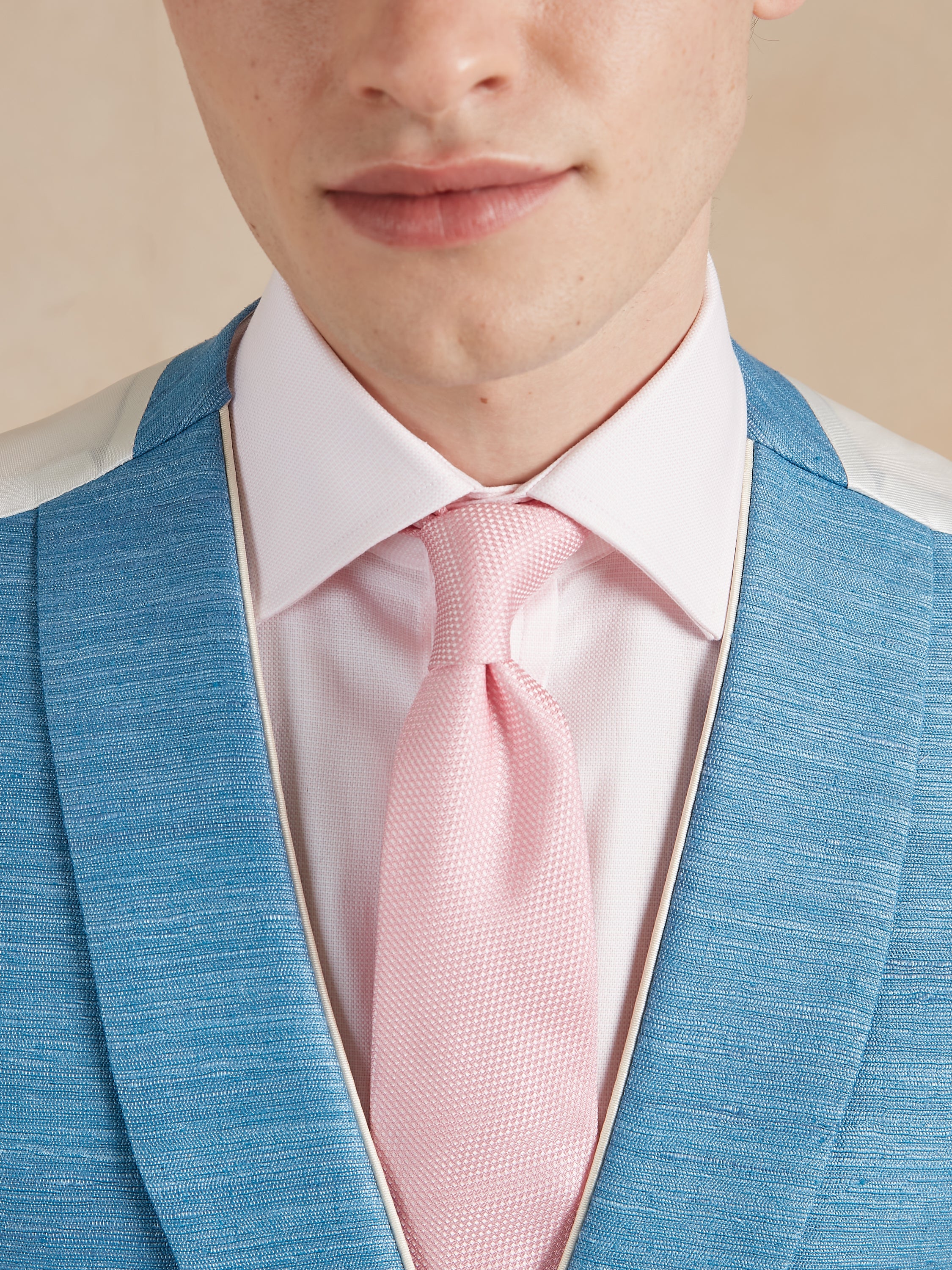 Double Breasted Waistcoat Woven Silk - Denim