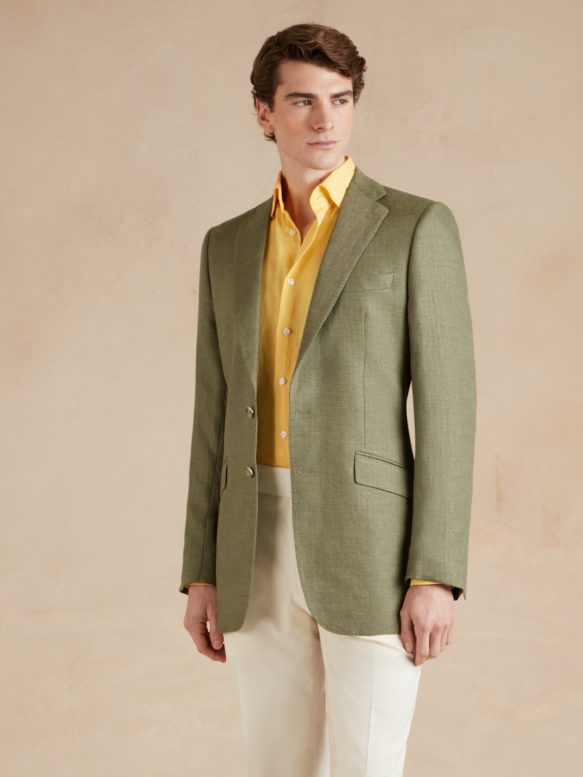 Eaton Jacket French Linen - Fern Green