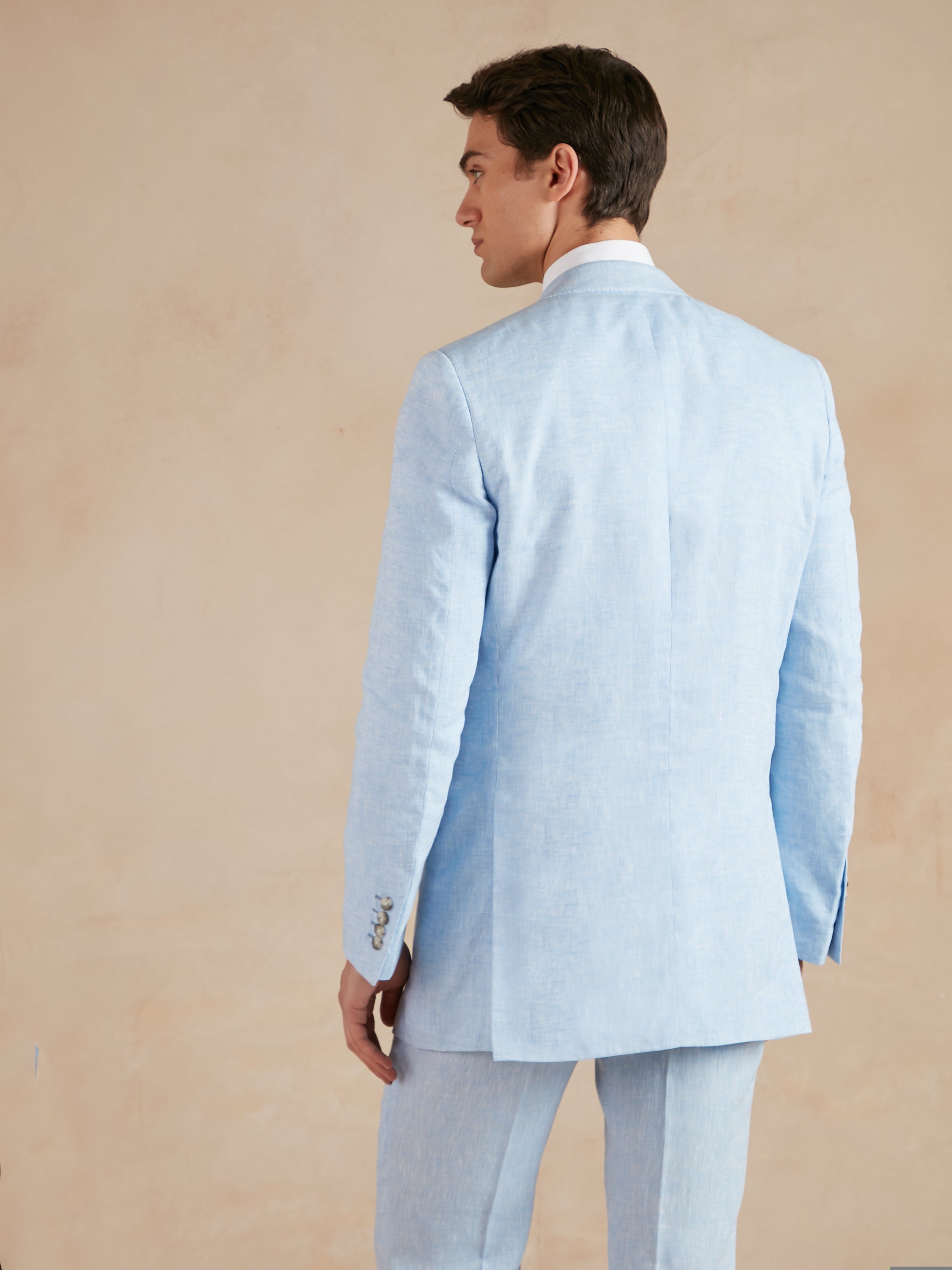 Eaton Suit Solbiati Linen - Light Blue