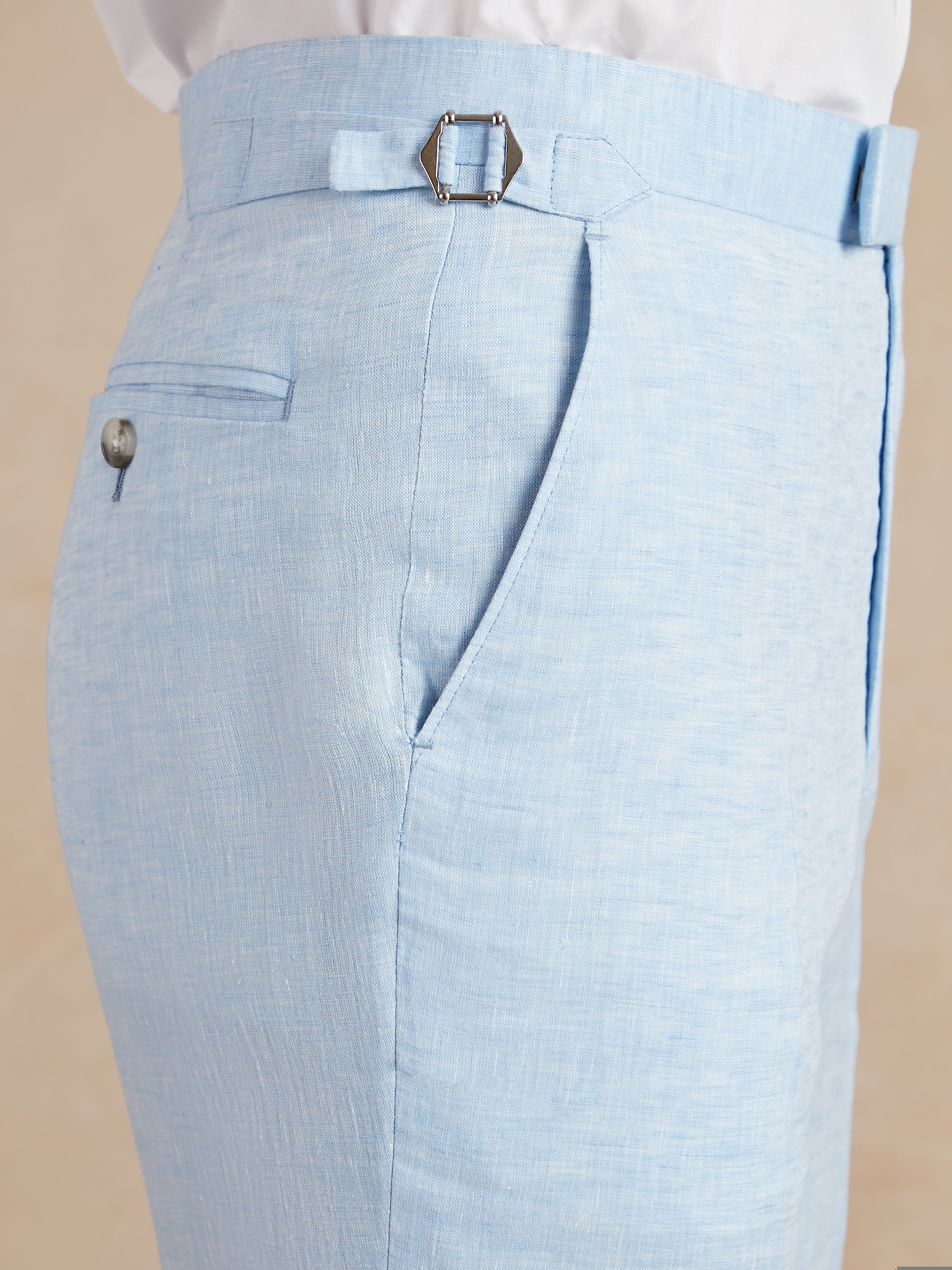 Eaton Suit Solbiati Linen - Light Blue