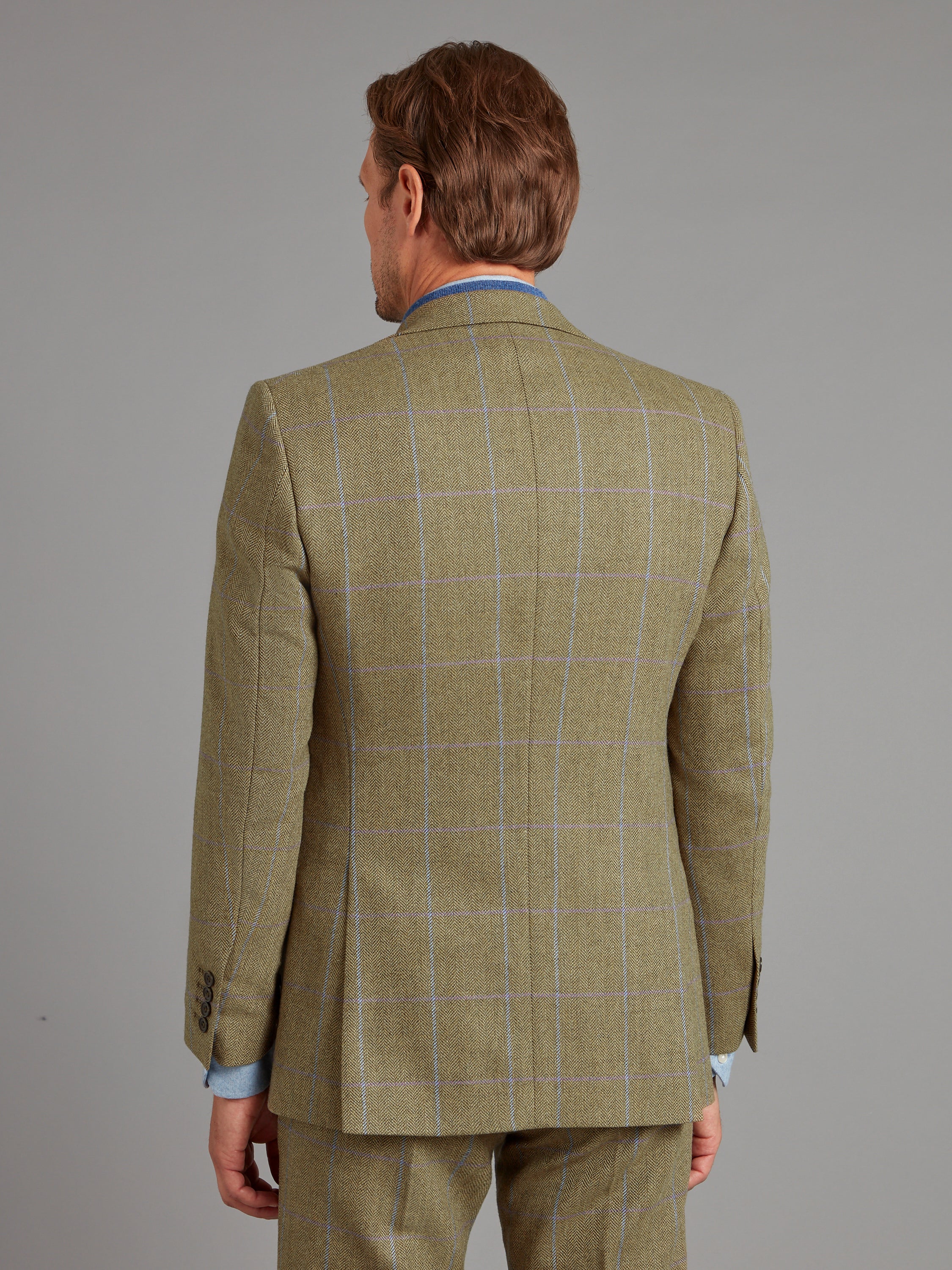 Eaton Jacket - Lavender & Brown Windowpane Tweed