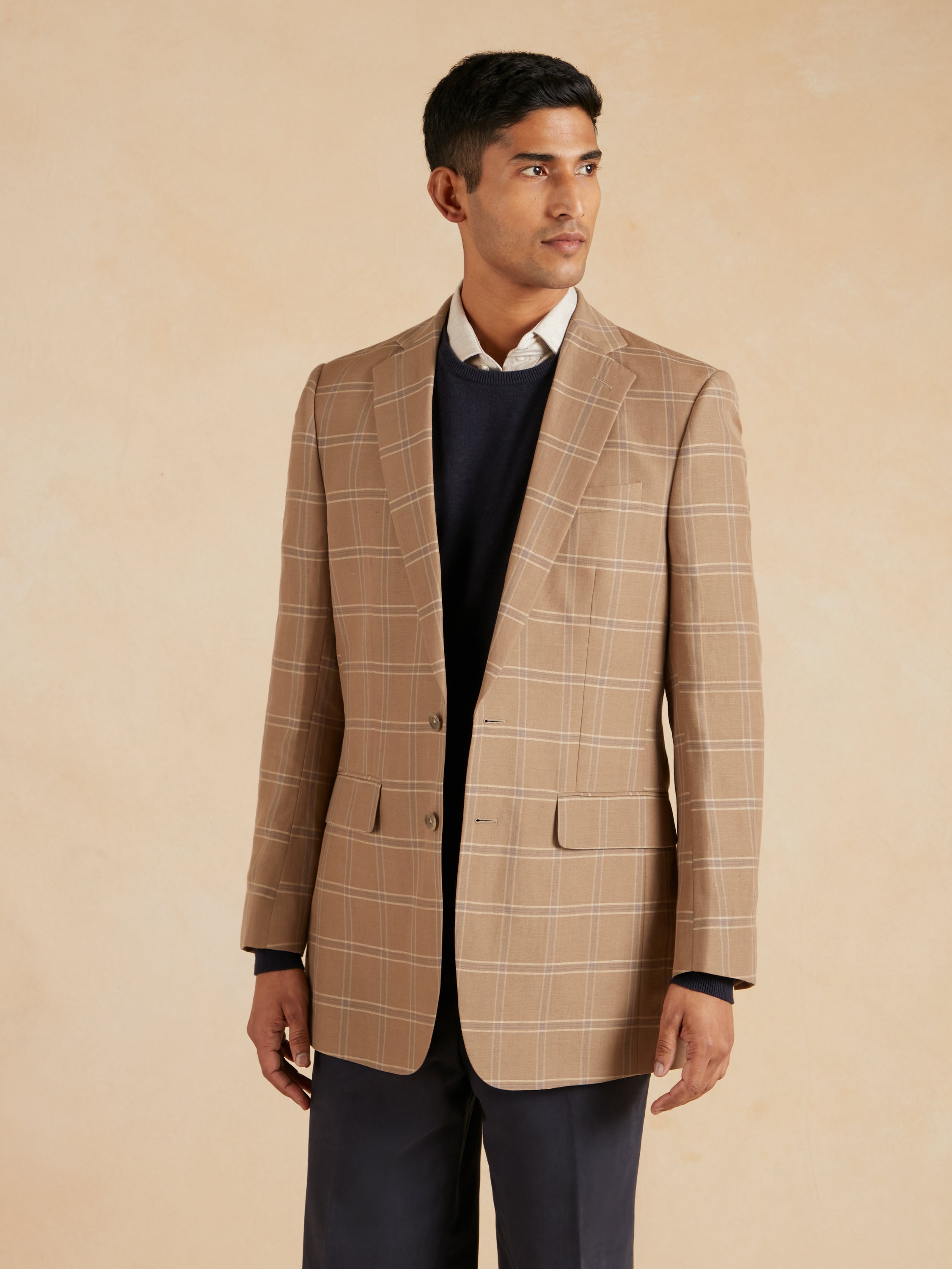 Eaton Jacket Isca Wool Linen - Beige