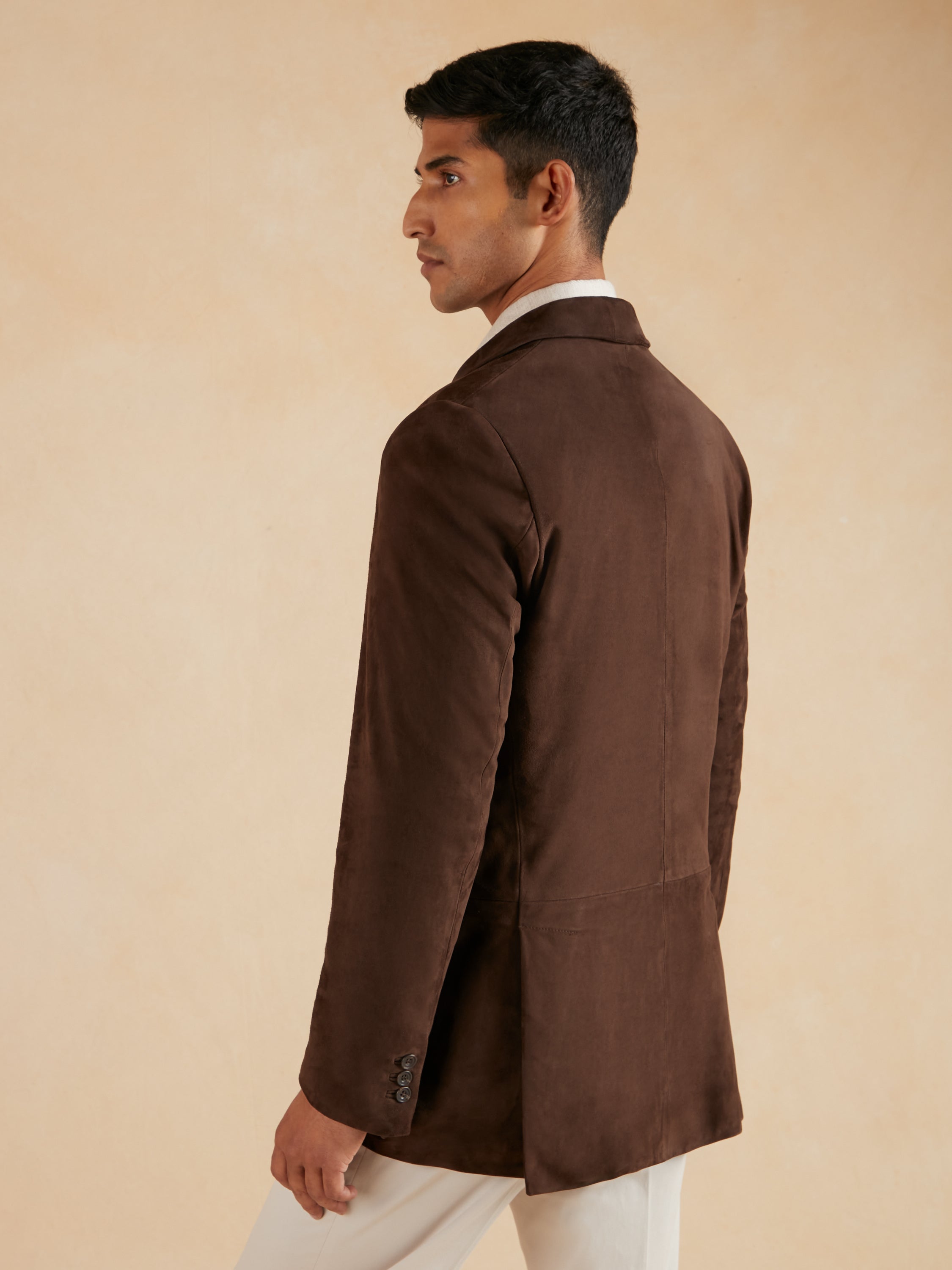 Eaton Jacket Suede Leather - Brown