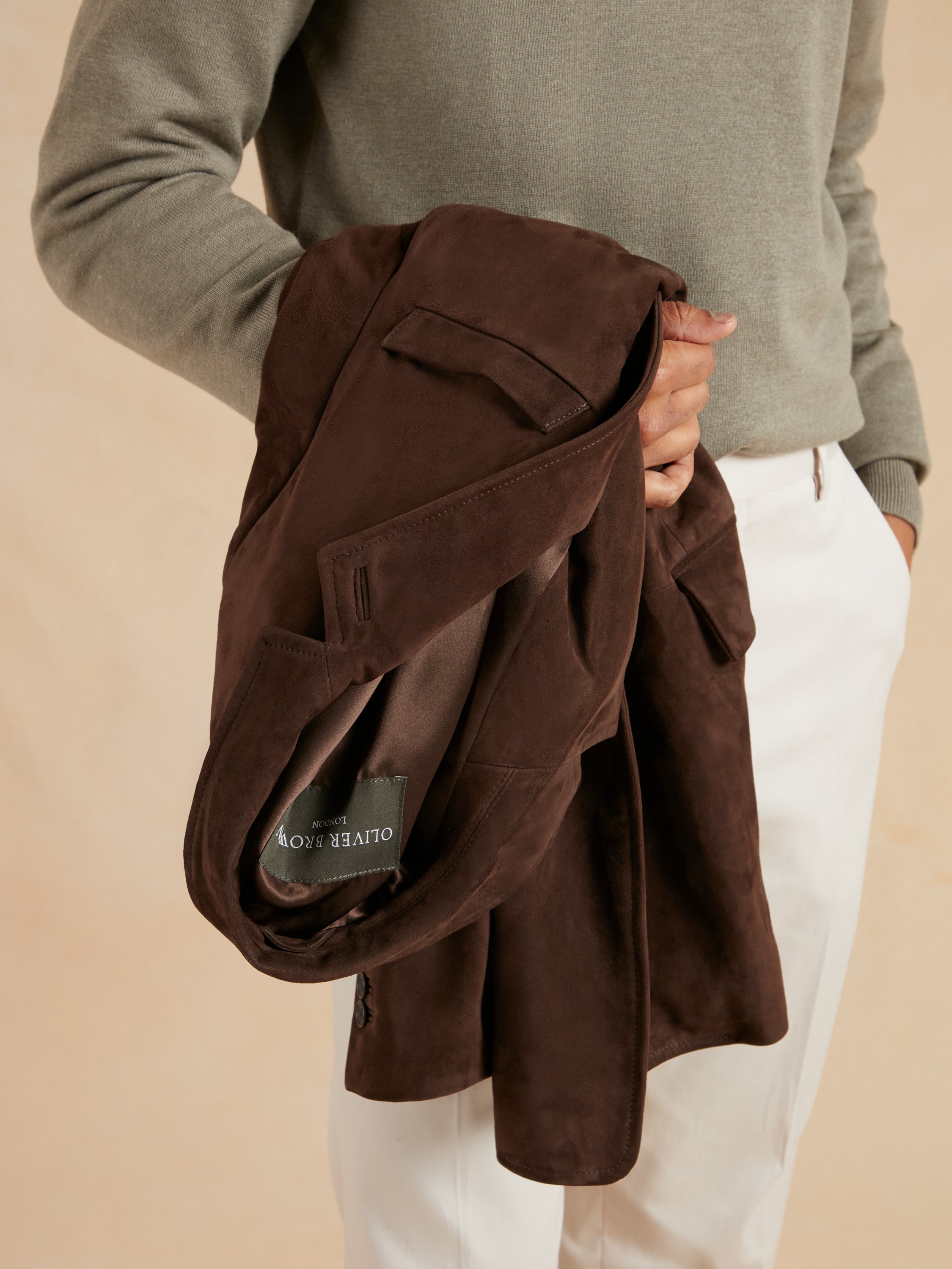 Eaton Jacket Suede Leather - Brown