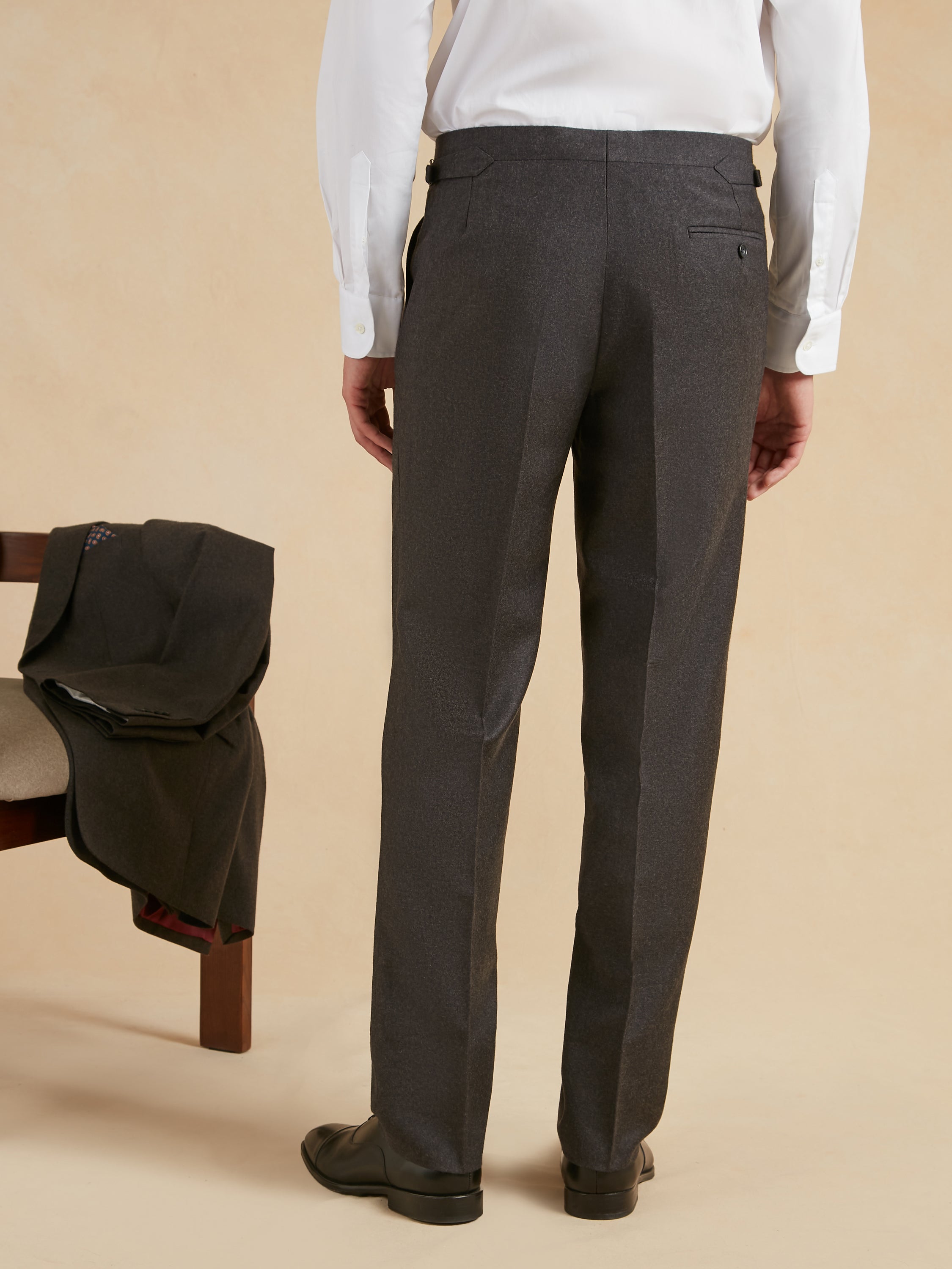 Pleated Trousers - Grey Flannel
