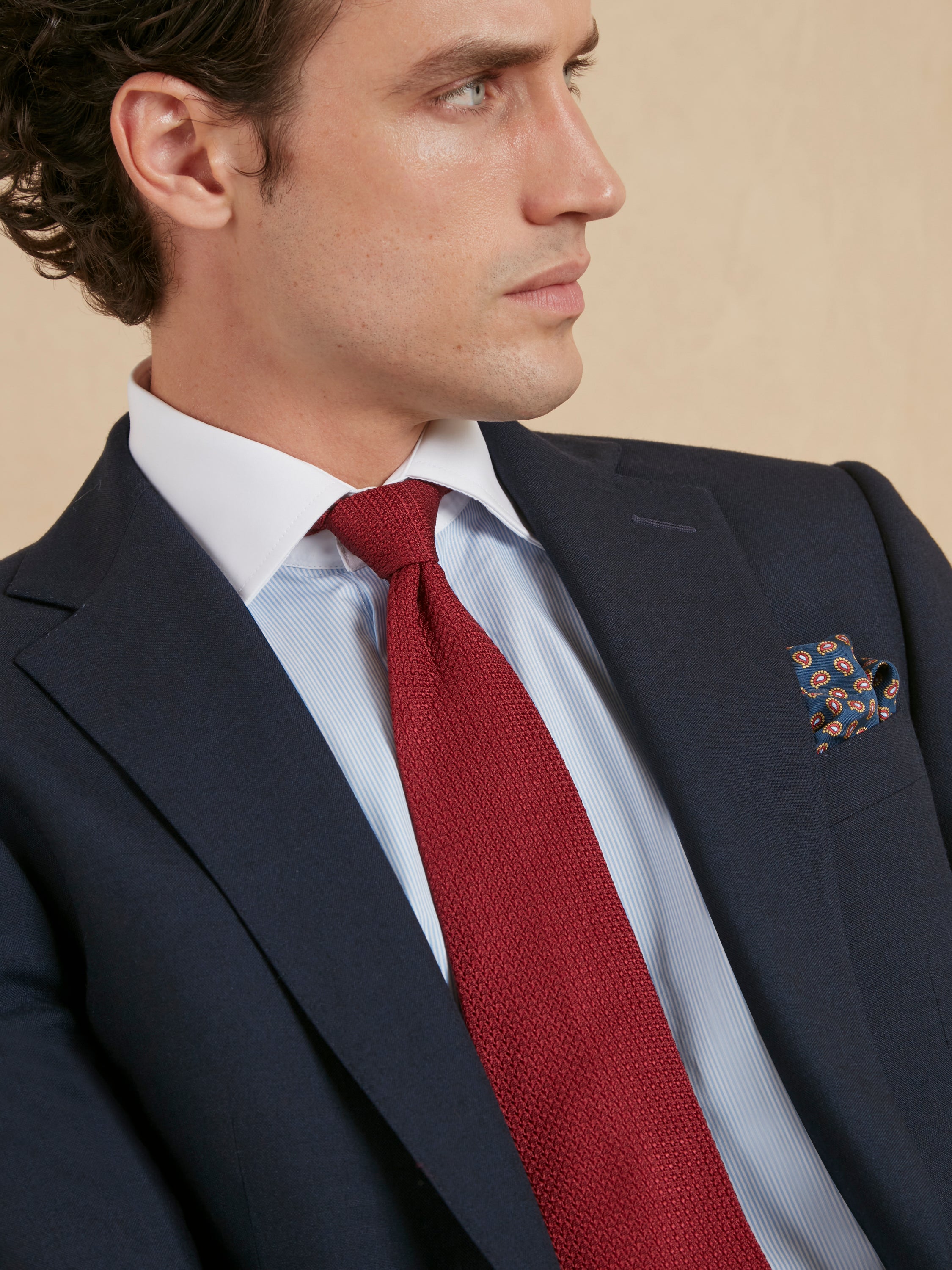 Eaton Classic Fit Suit - Navy Plain Weave Wool