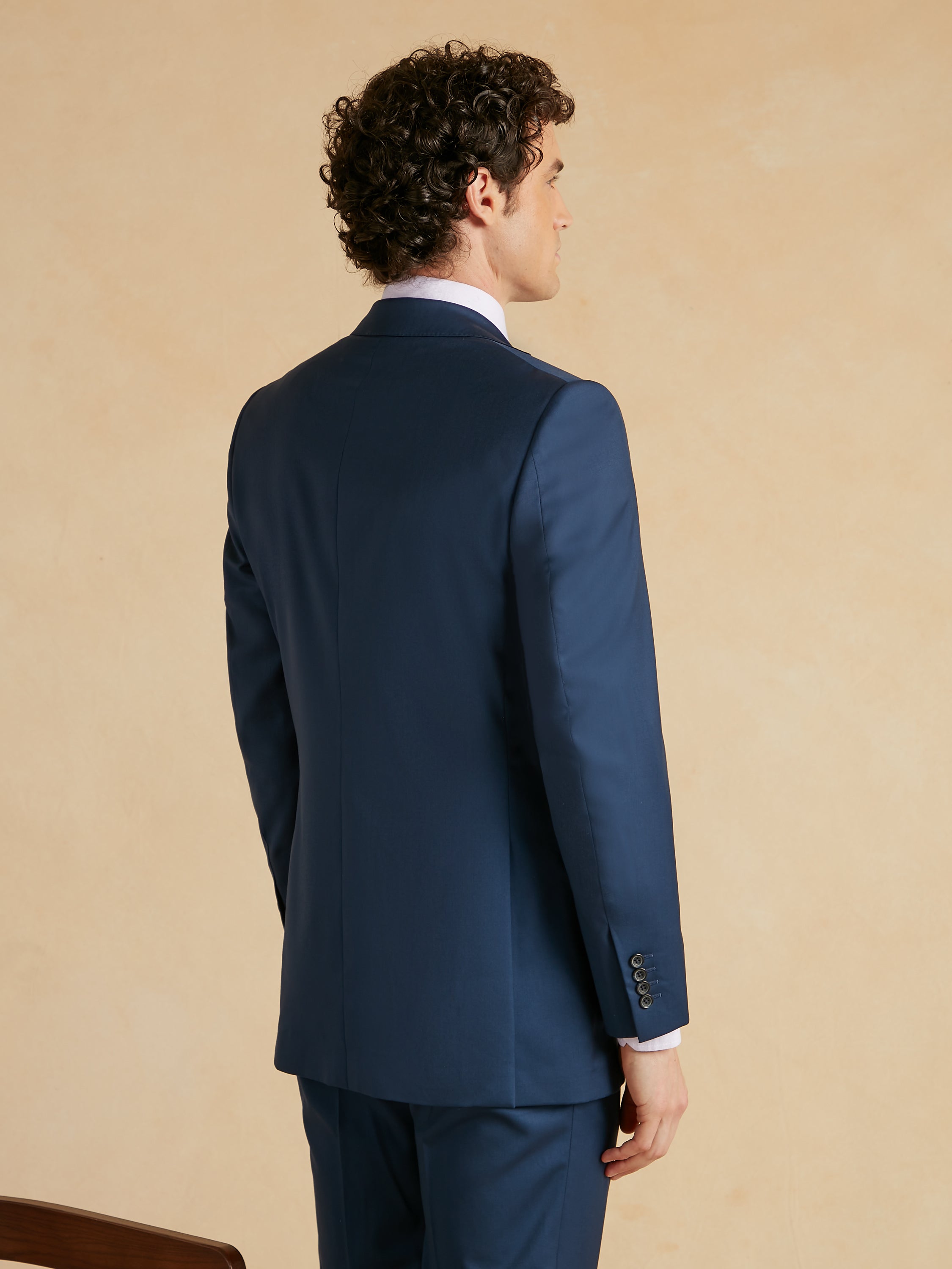 Eaton Suit Natural Stretch Italian Wool - Blue