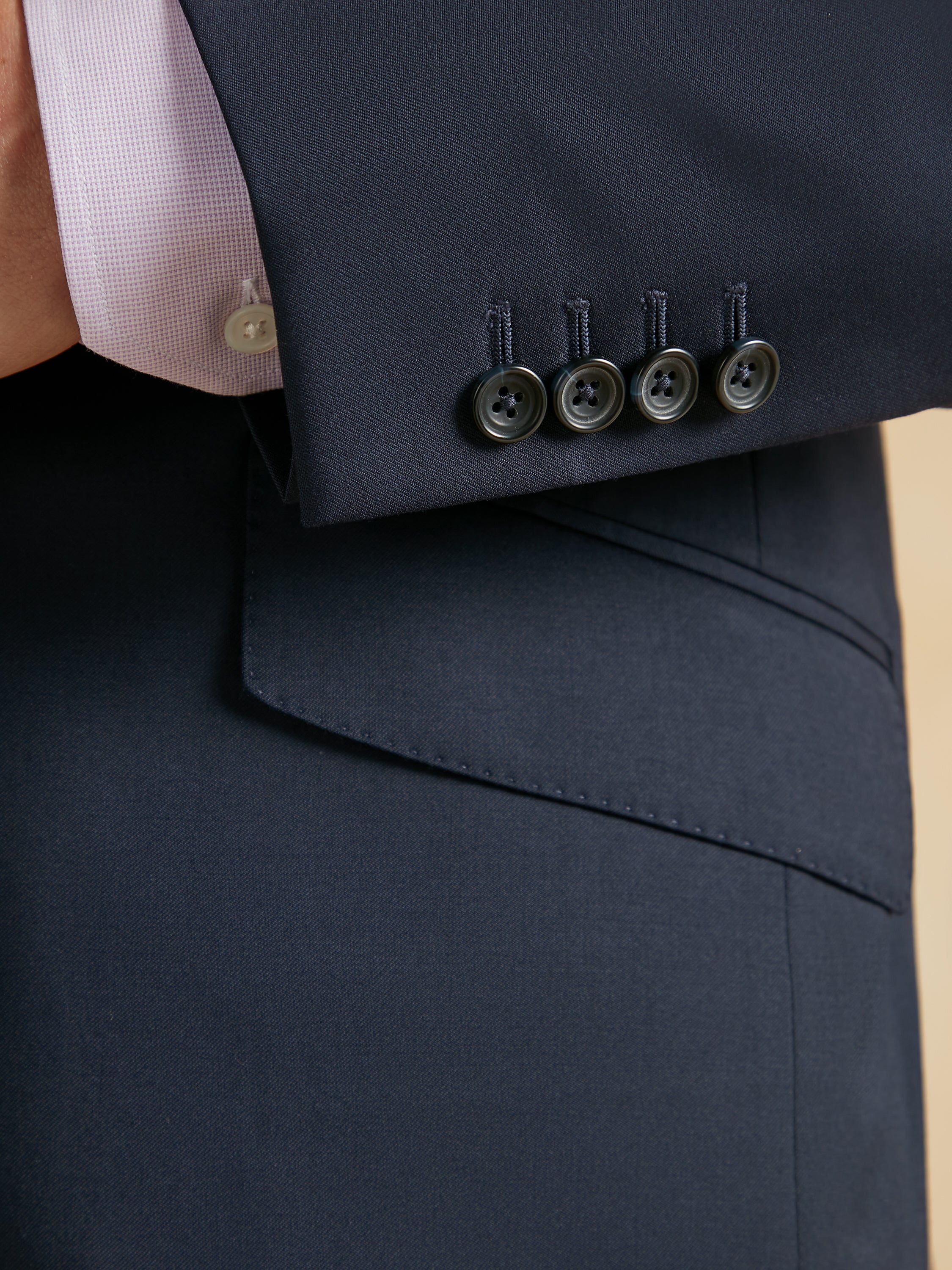 Eaton Suit Natural Stretch Italian Wool - Navy