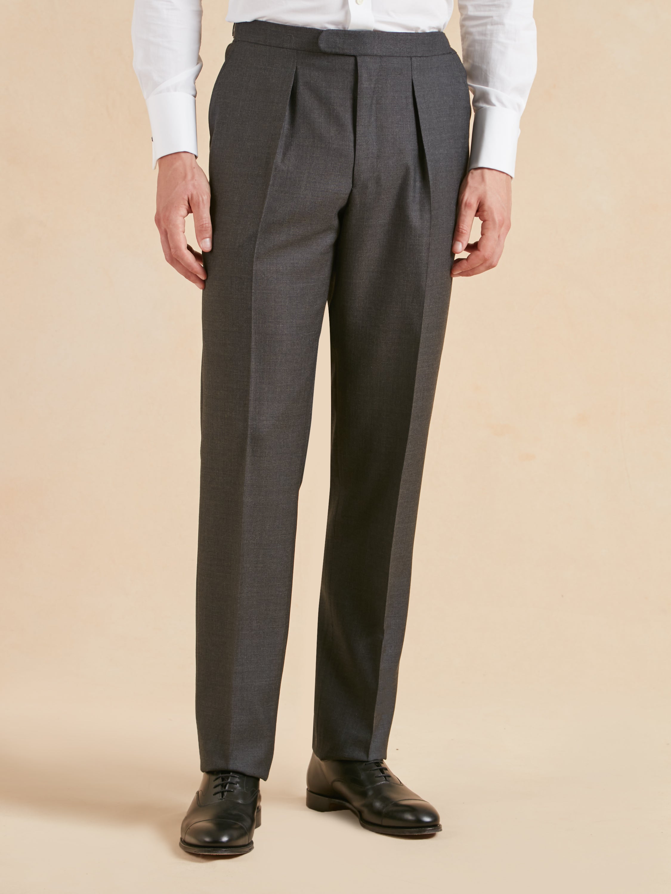 Eaton Classic Fit Suit - Grey Plain Weave Wool