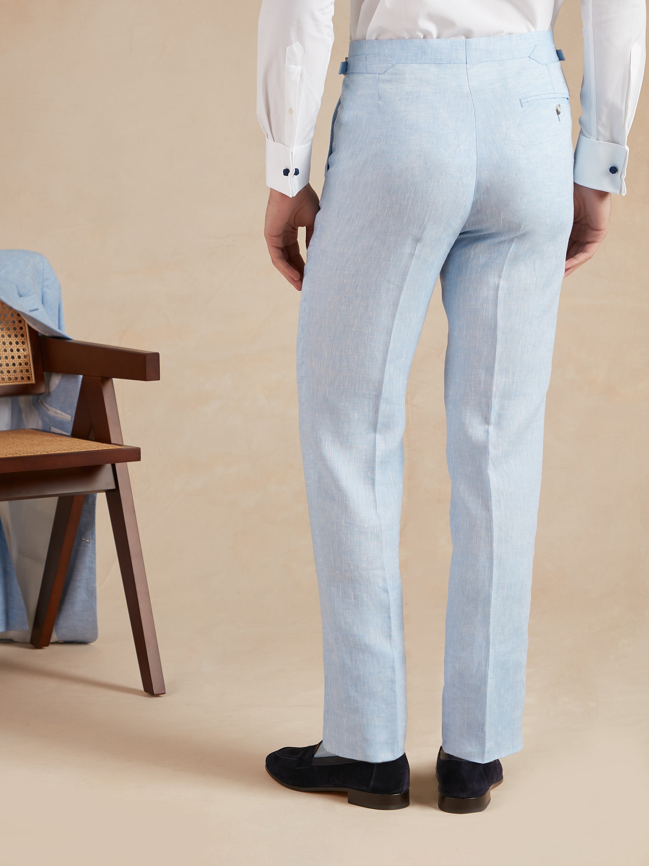 Eaton Suit Solbiati Linen - Light Blue