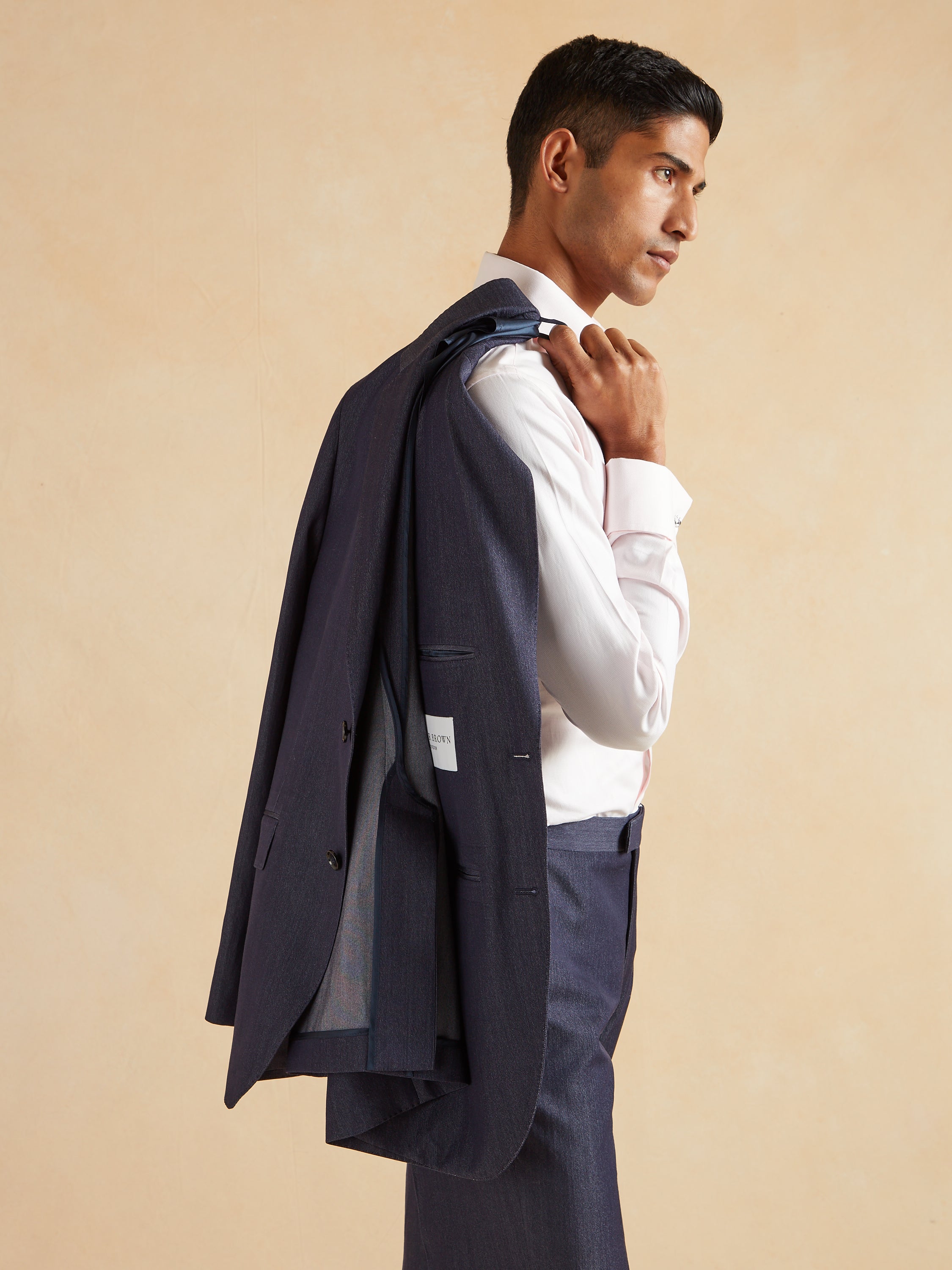 Eaton Suit Wool and Silk - Denim Blue