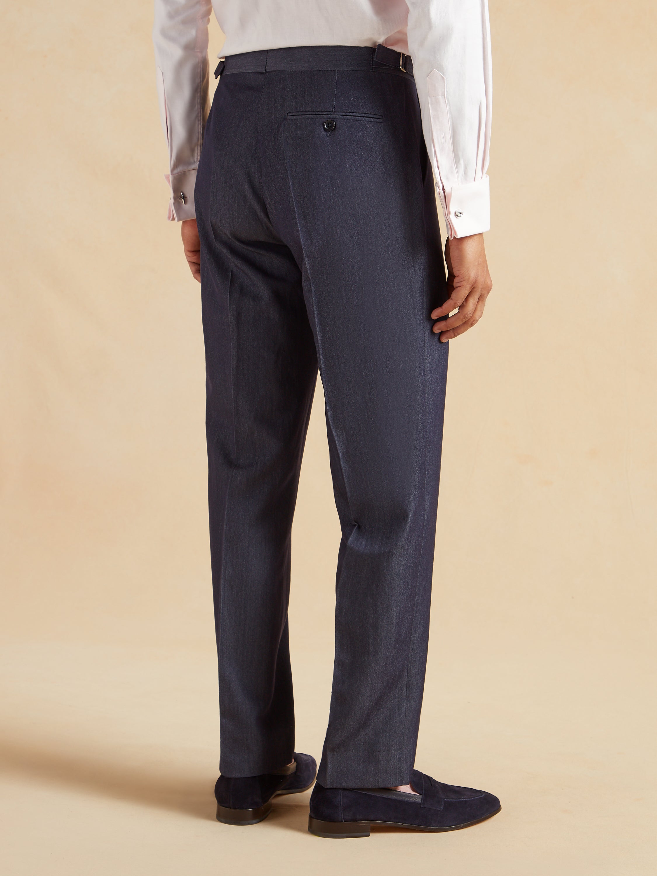 Eaton Suit Wool and Silk - Denim Blue