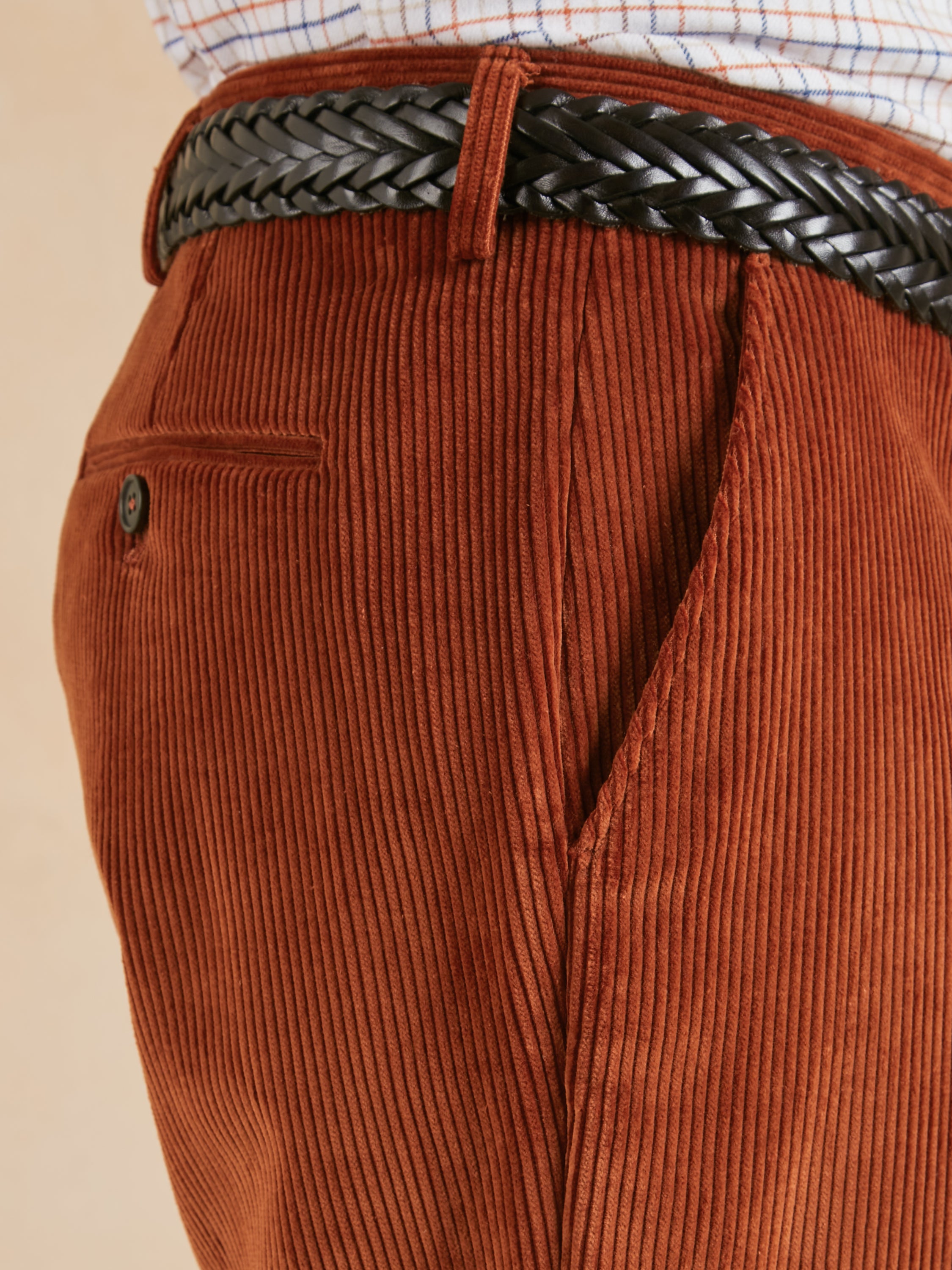 Heavyweight Corduroy Trousers - Burnt Orange