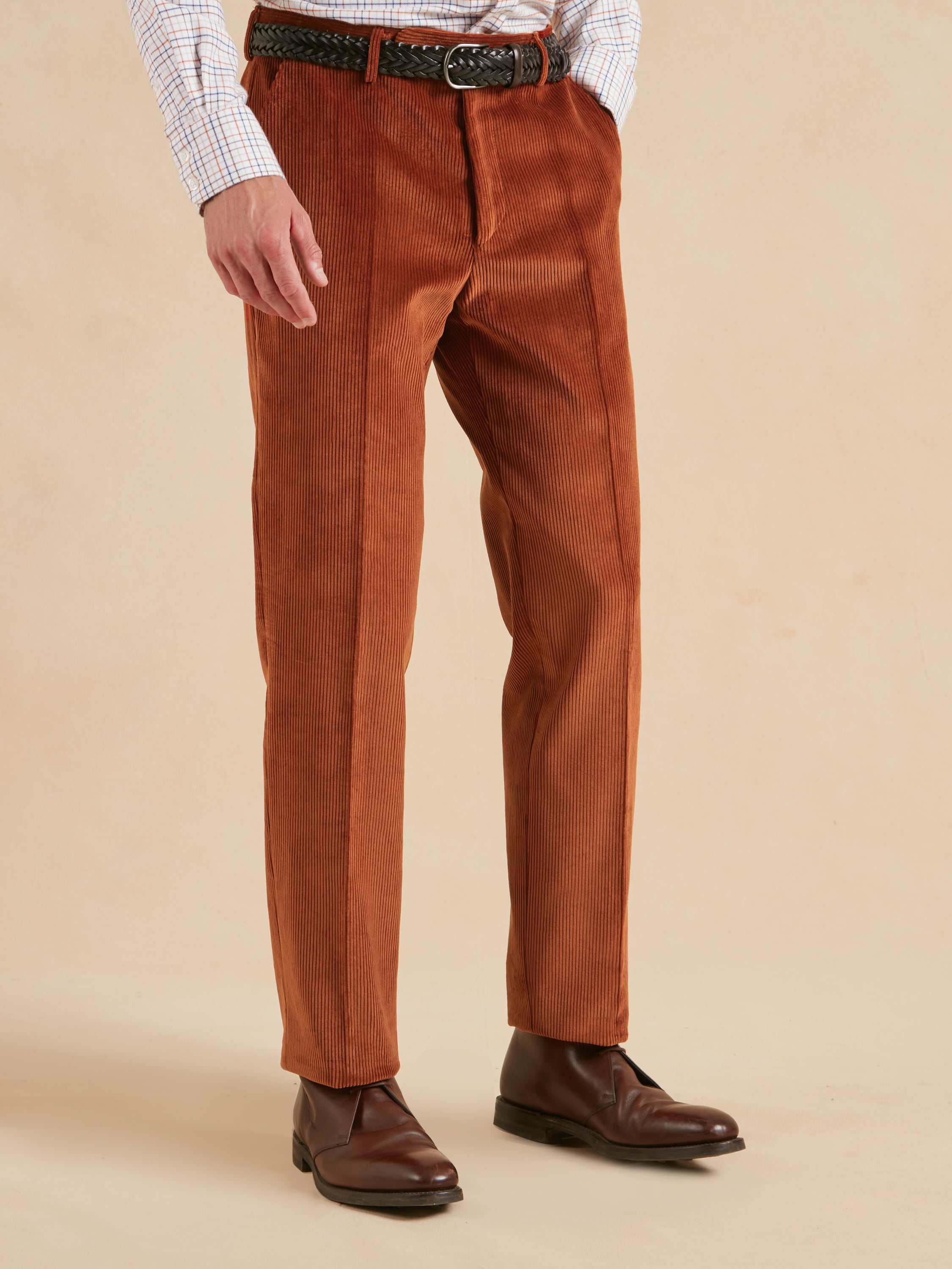 Heavyweight Corduroy Trousers - Burnt Orange