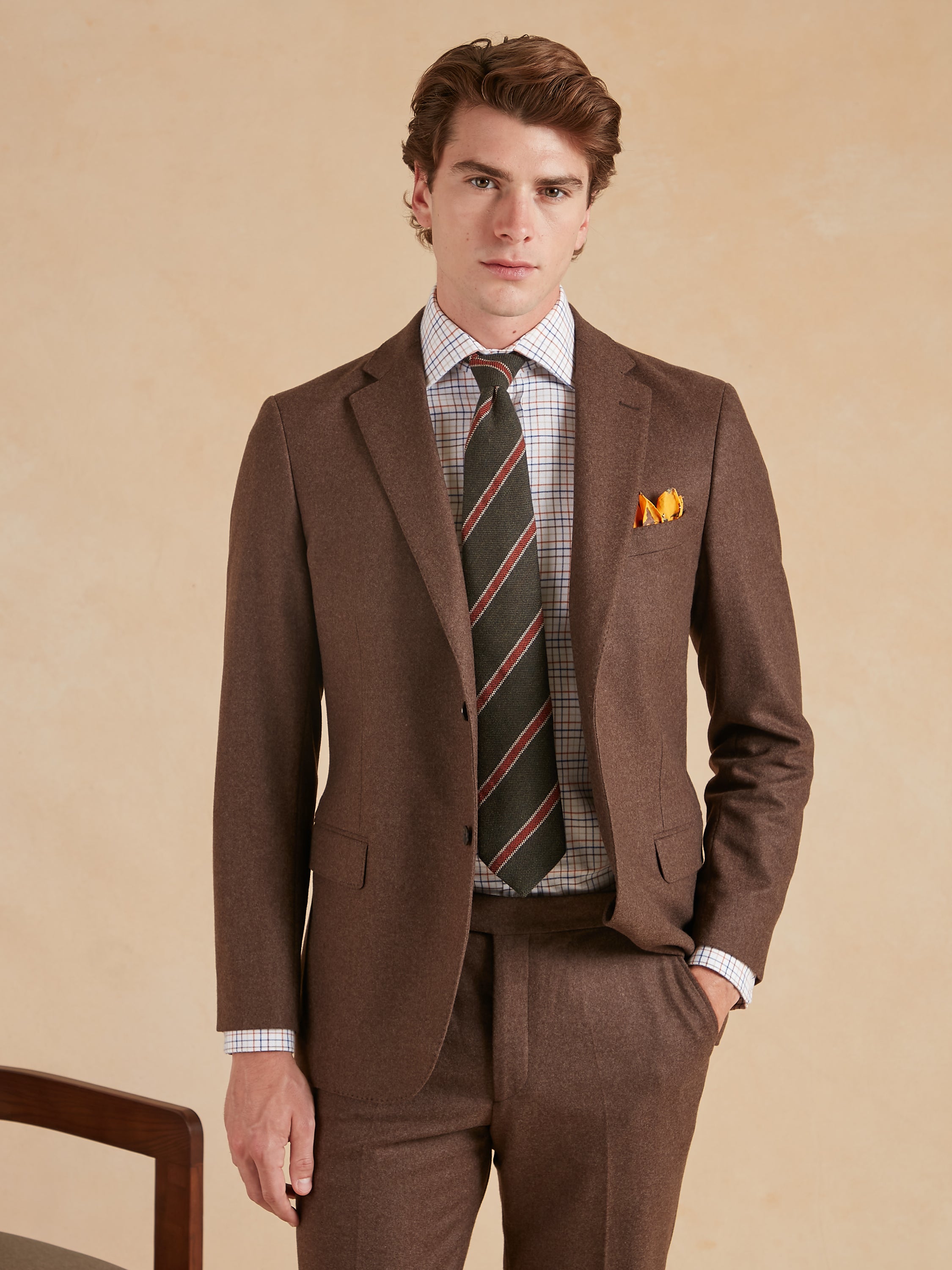 Unstructured Jacket - Brown Drago Flannel