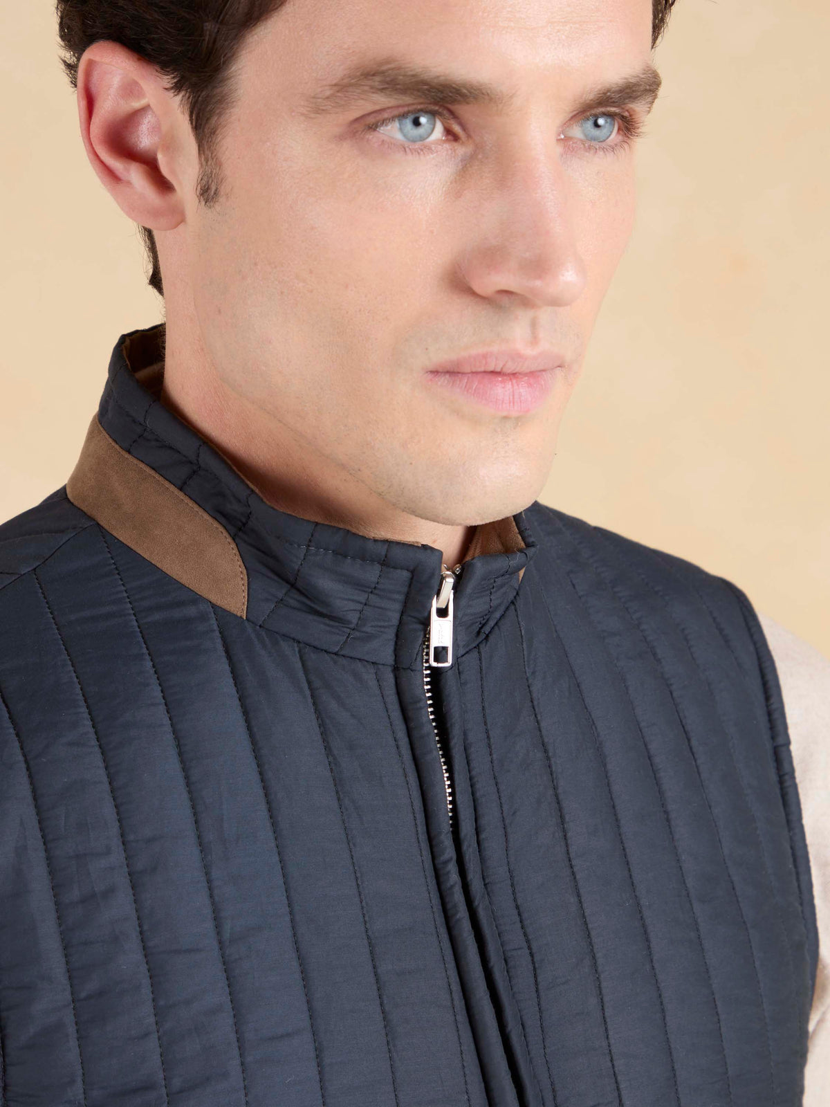 Light Padded Gilet – Navy Cotton Mix