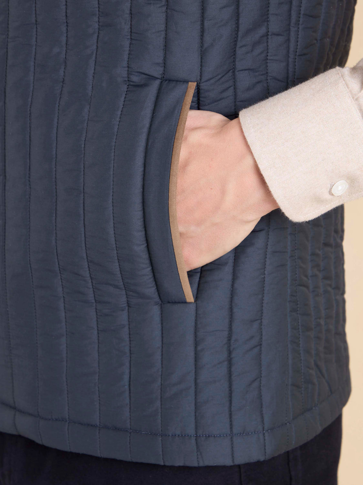 Light Padded Gilet – Navy Cotton Mix