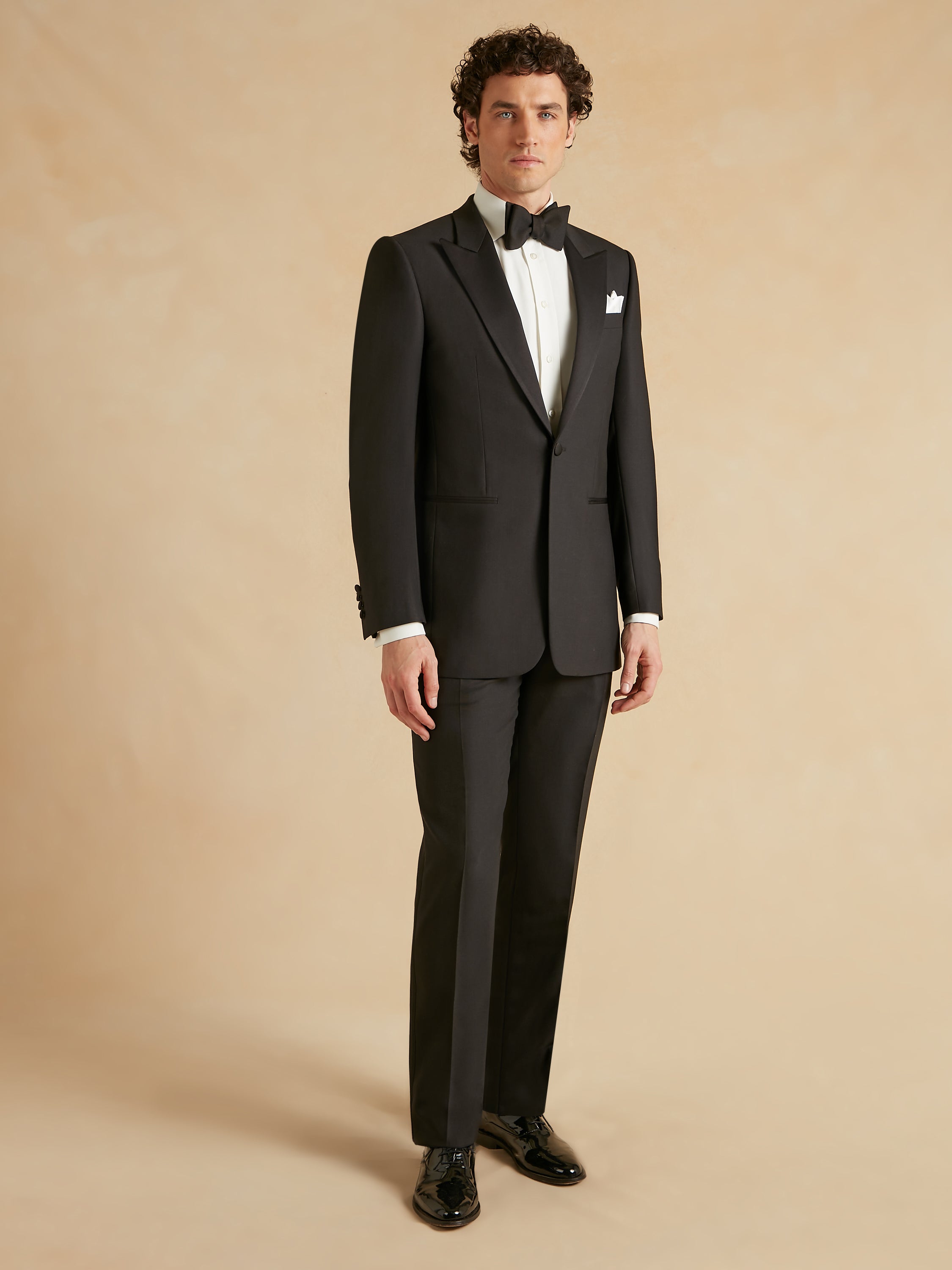 Lightweight Fresco Wool Dinner Jacket - Black