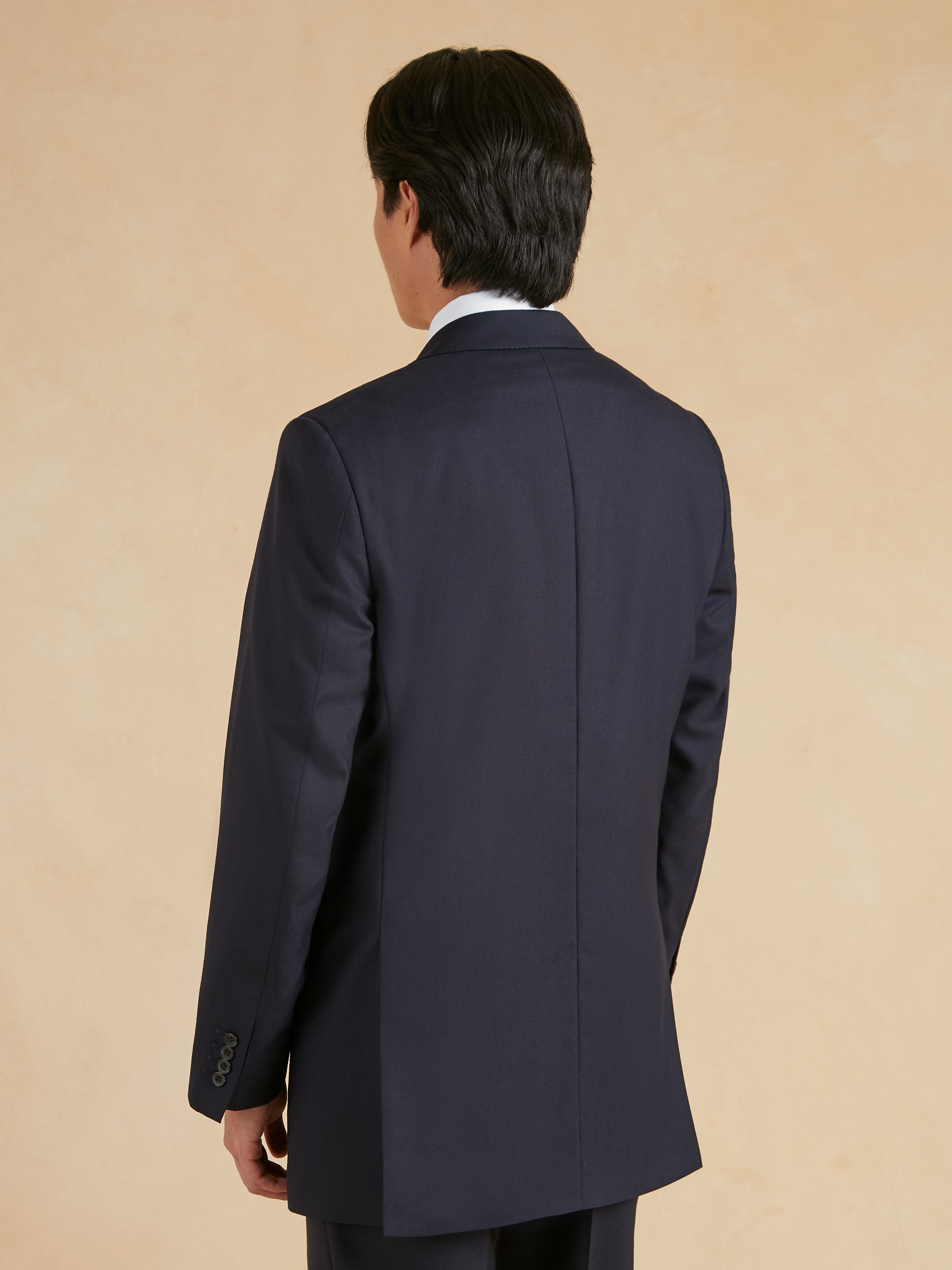 Eaton Classic Fit Suit - Navy Plain Weave Lightweight Wool