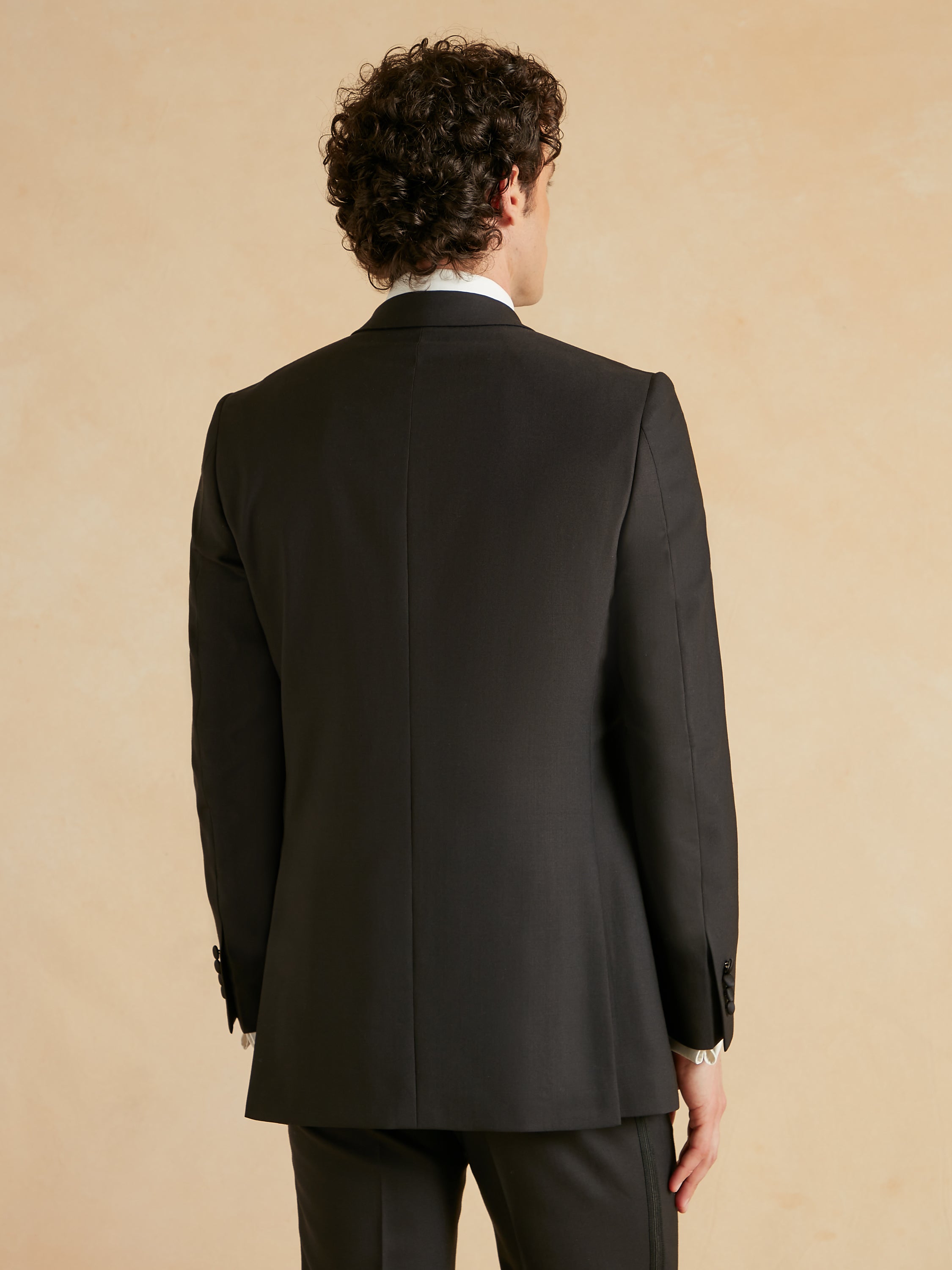 Lightweight Fresco Wool Dinner Jacket - Black