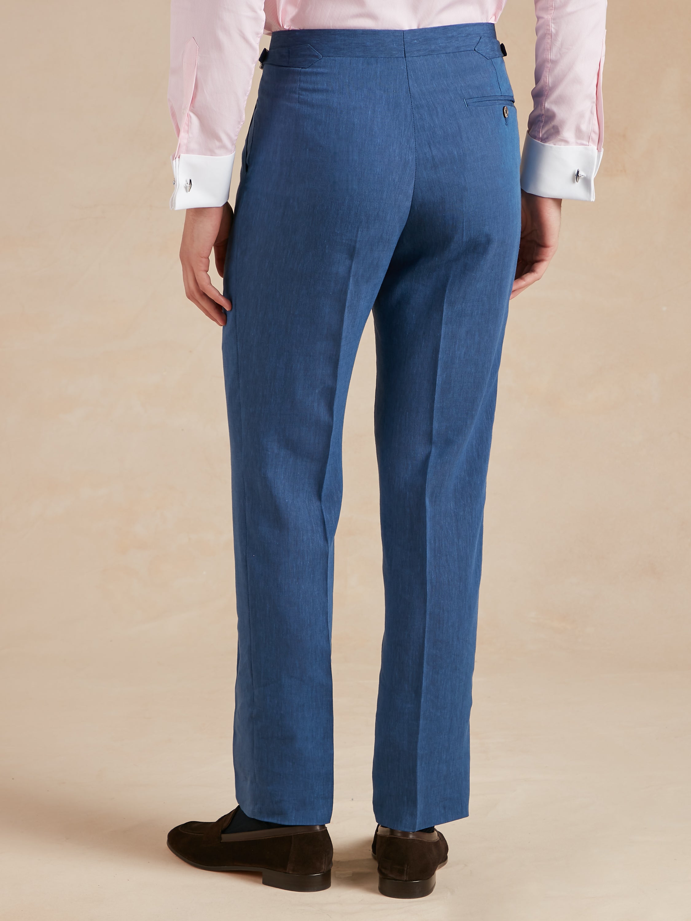 Lombard Suit Drago Wool Linen - Chambray Blue