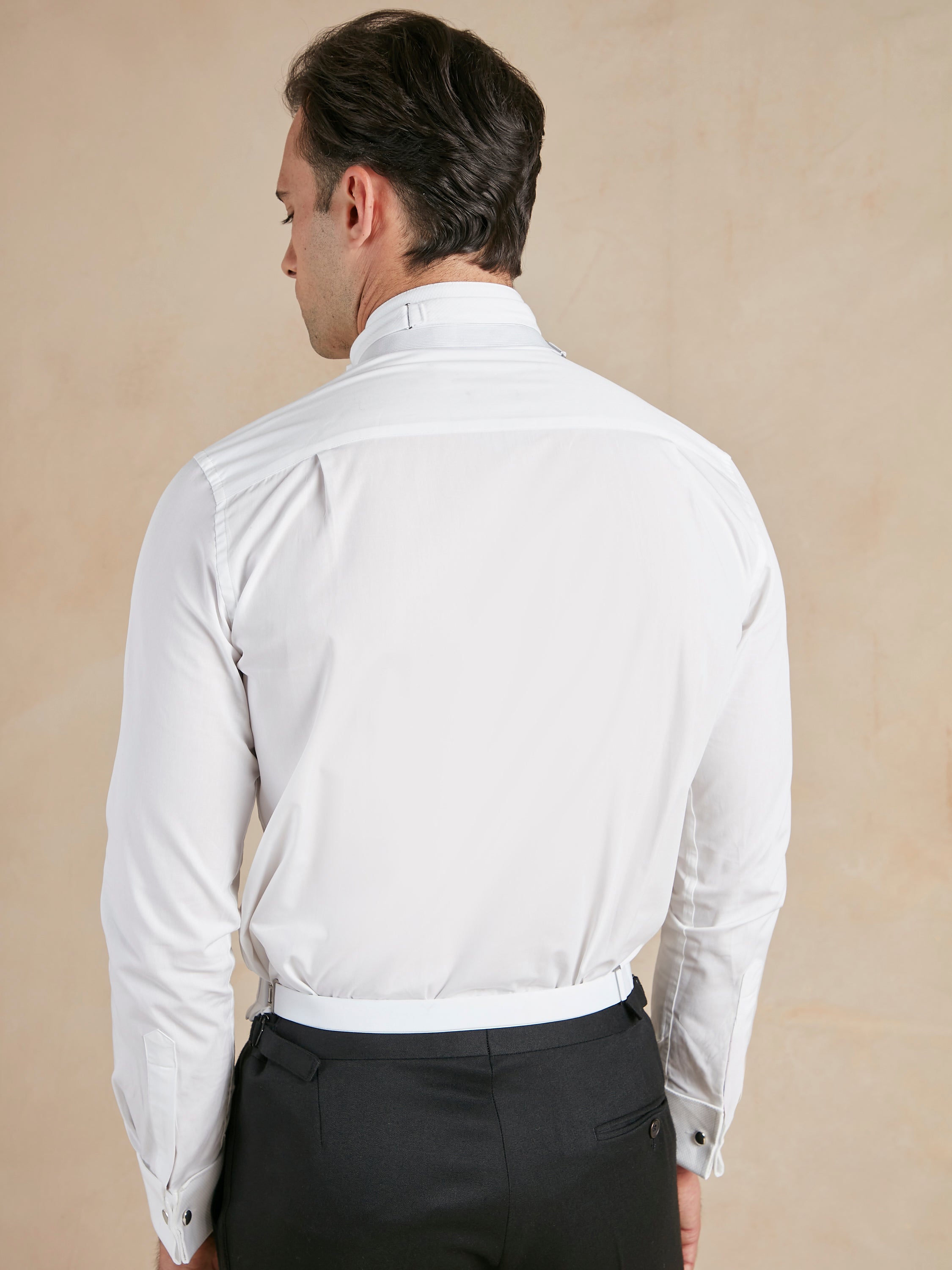 White Tie Waistcoat Hire - White Marcella Cotton