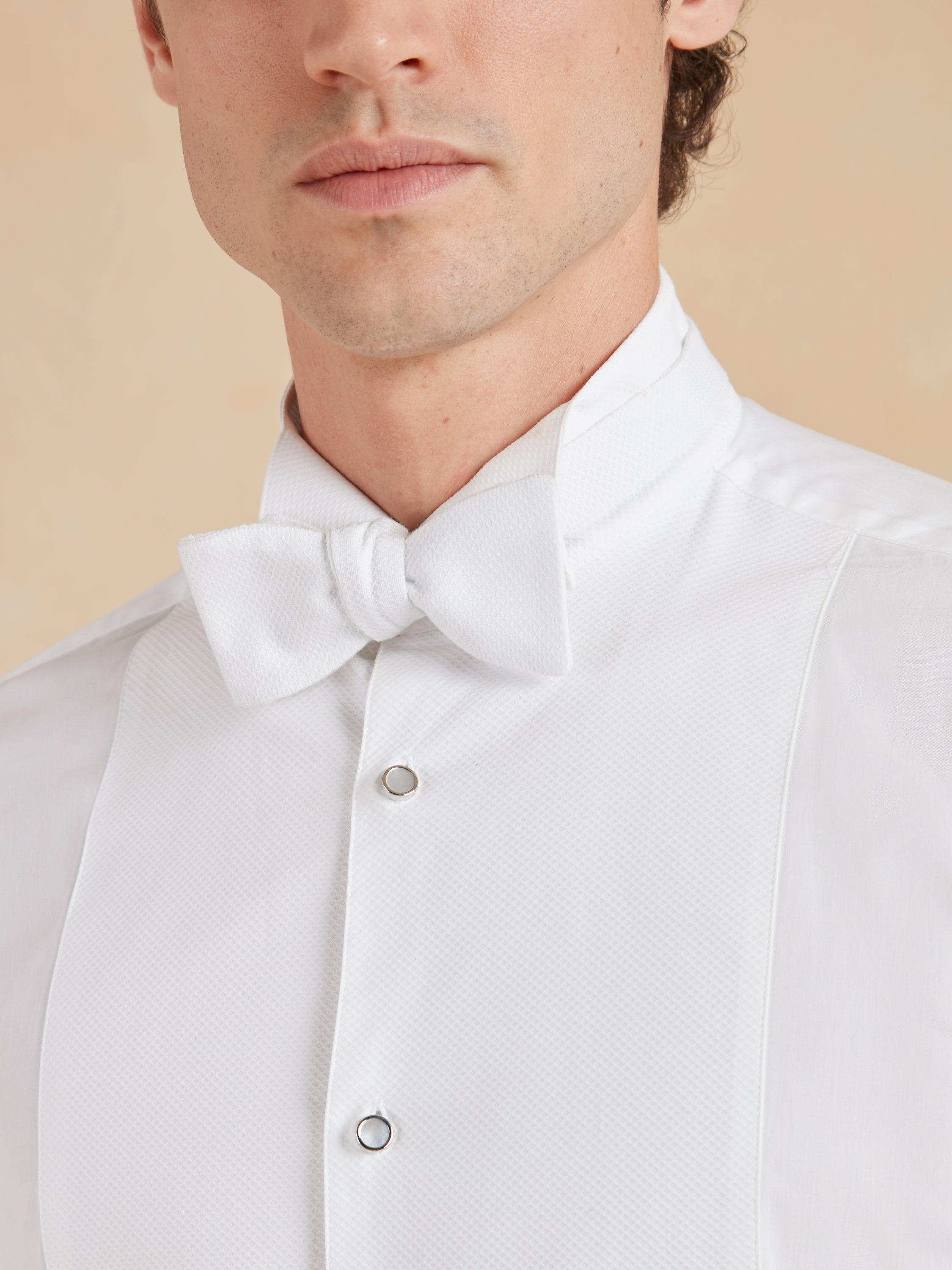 Marcella Dress Shirt, Wing Collar - White