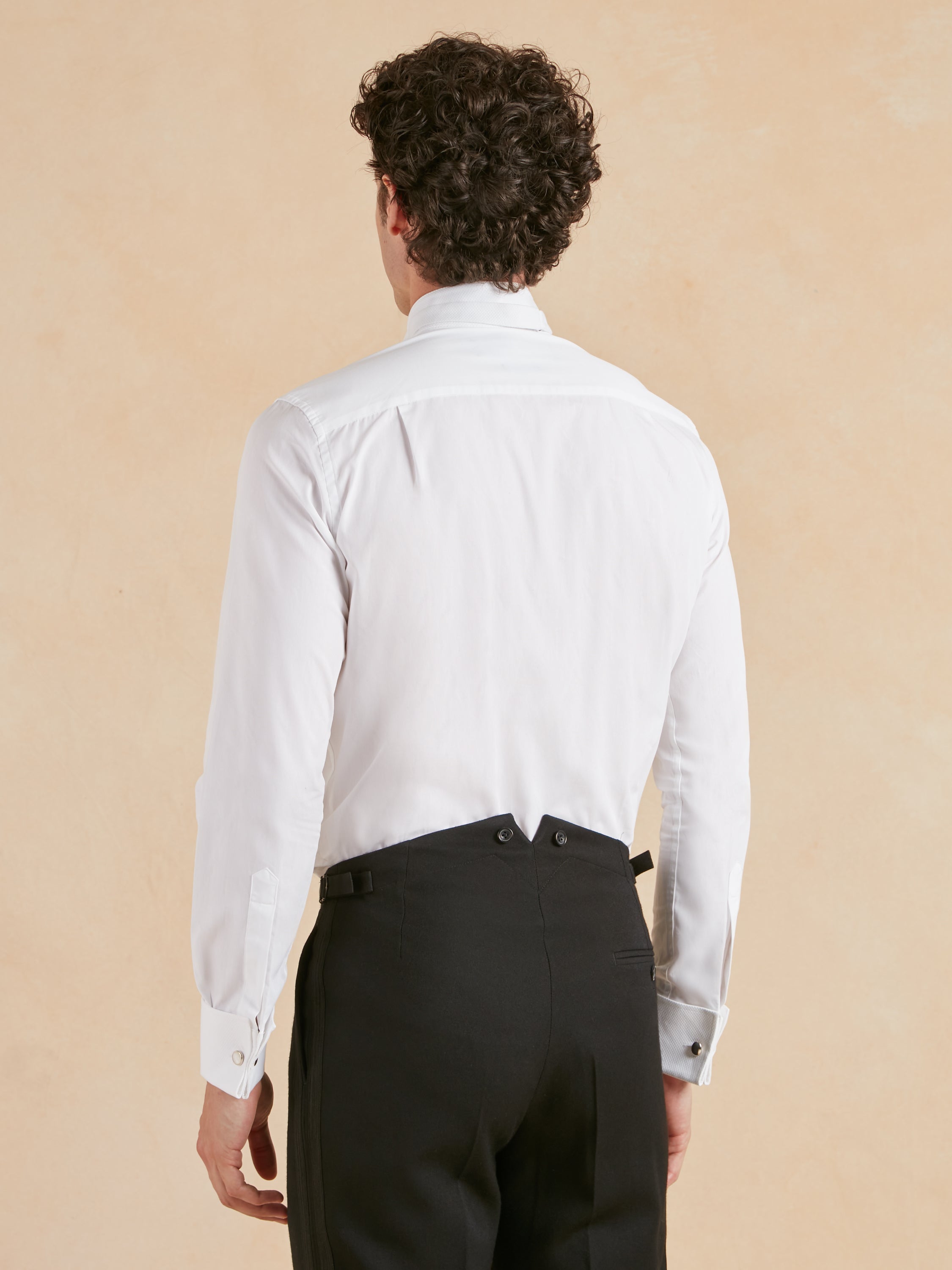 Marcella Dress Shirt, Wing Collar - White