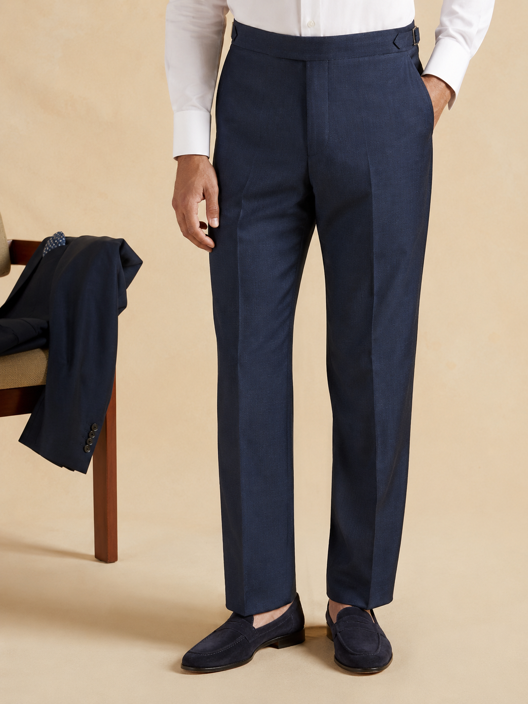 Mayfair Tailored Fit Suit - Navy Fresco Lite Wool