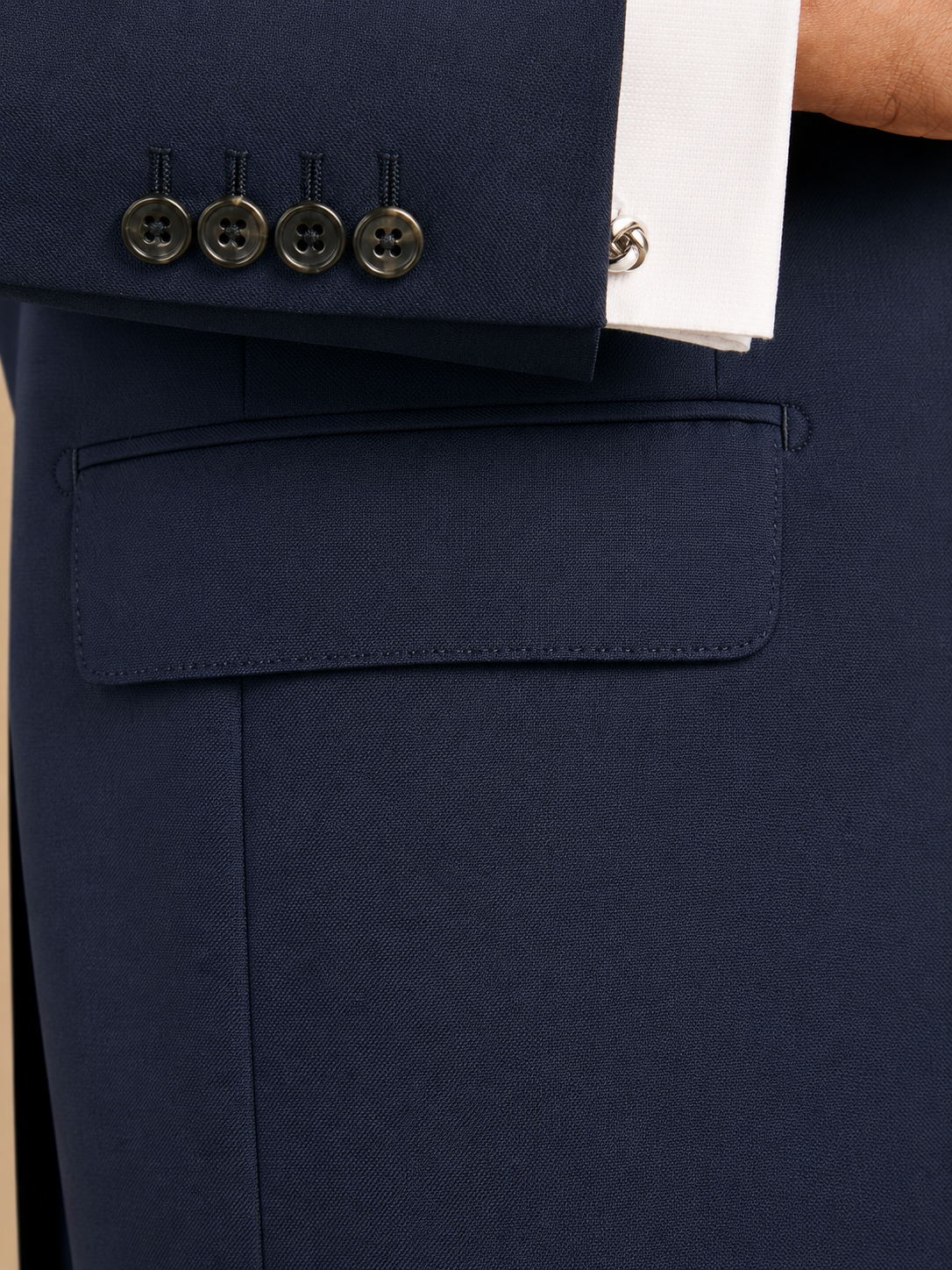 Mayfair Tailored Fit Suit - Navy Fresco Lite Wool