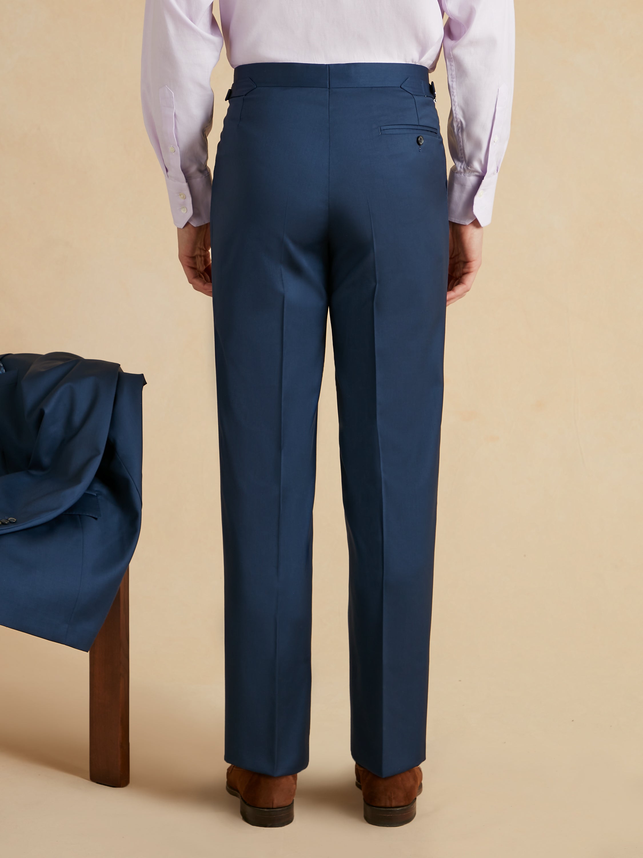 Mayfair Tailored Fit Suit - Navy Subtle Check Wool