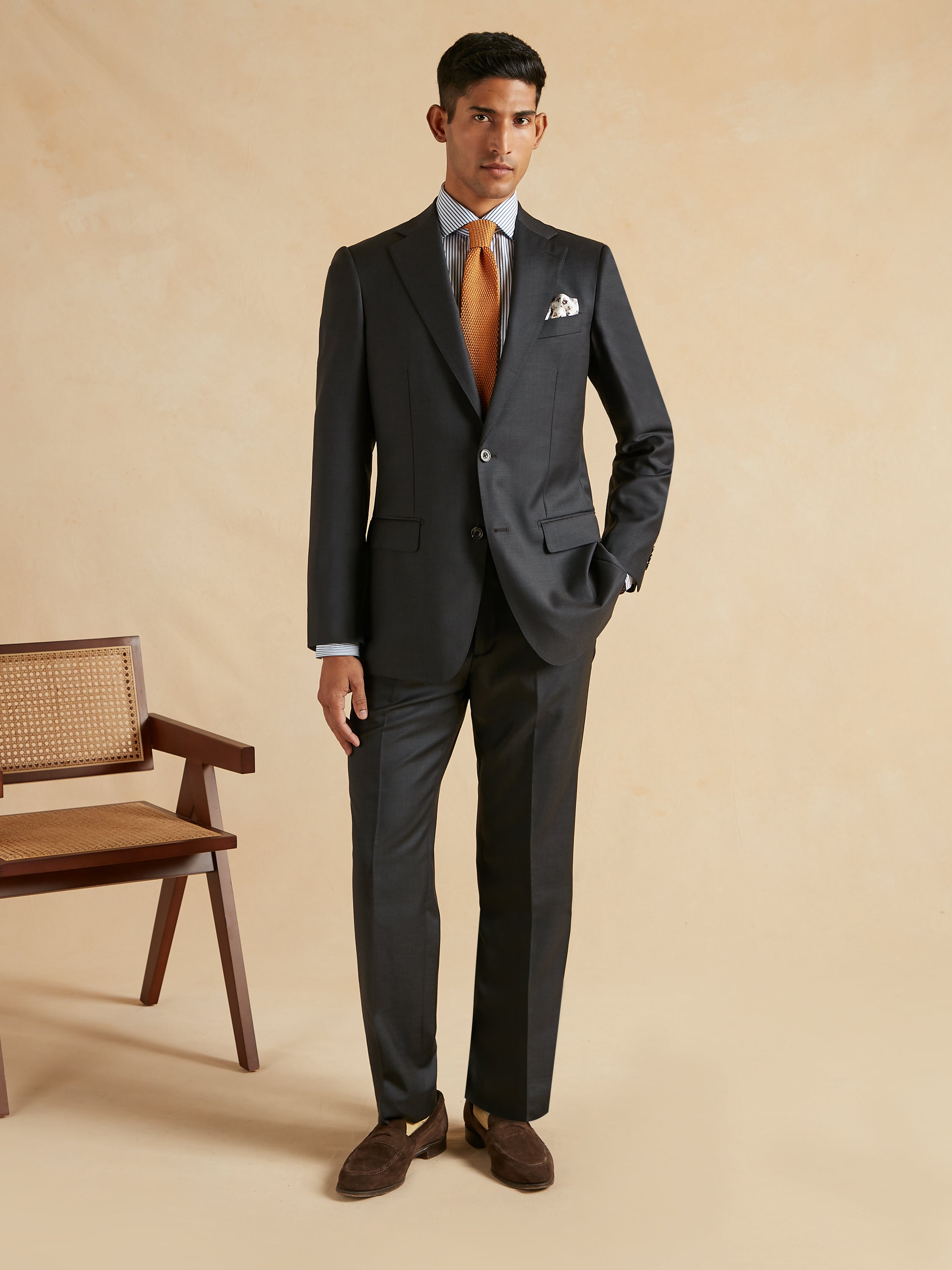 Mayfair Tailored Fit Suit - Charcoal Wool