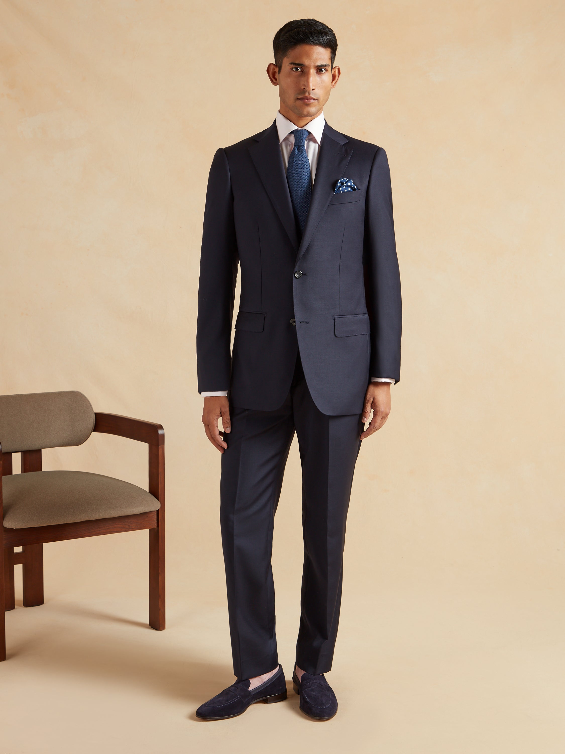 Mayfair Tailored Fit Suit - Navy Wool