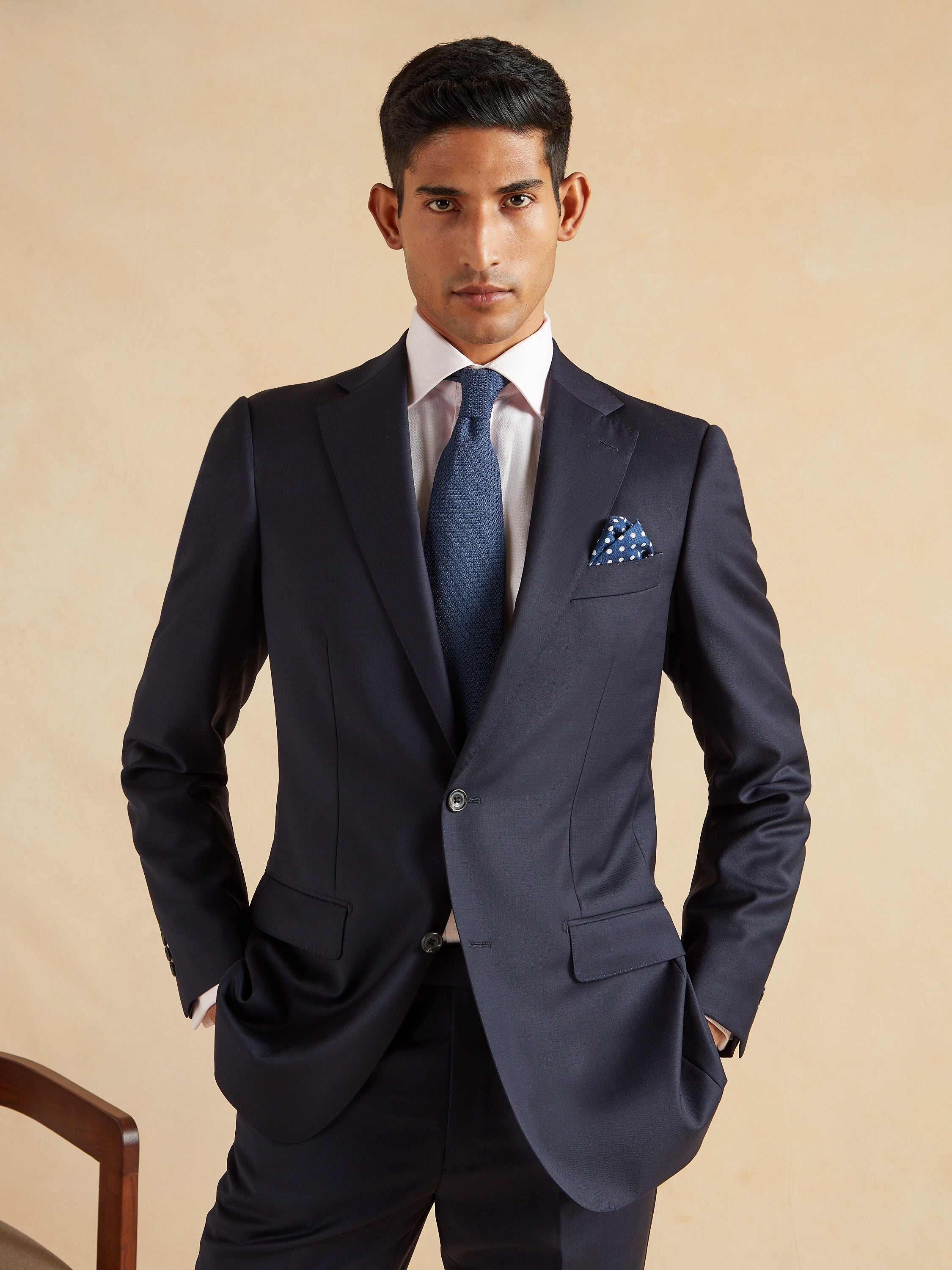 Mayfair Tailored Fit Suit - Navy Wool