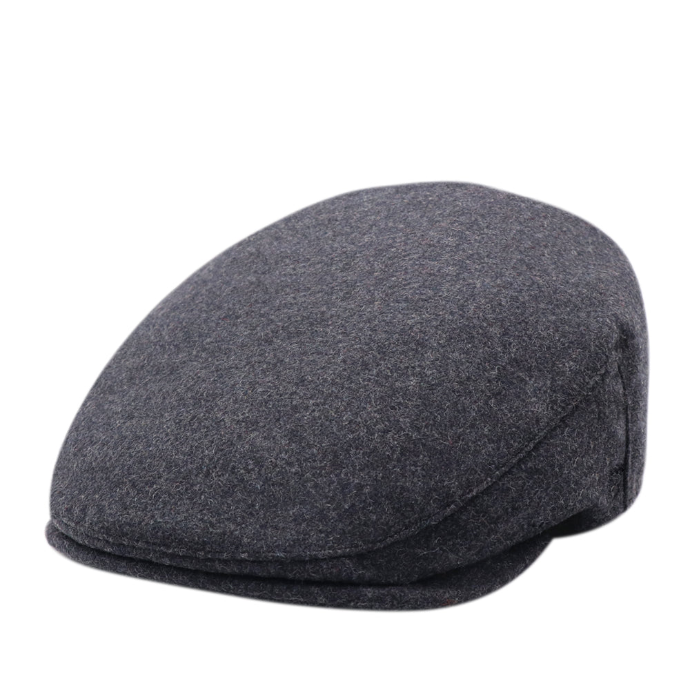 Cheshire Molten Wool Flat Cap - Charcoal