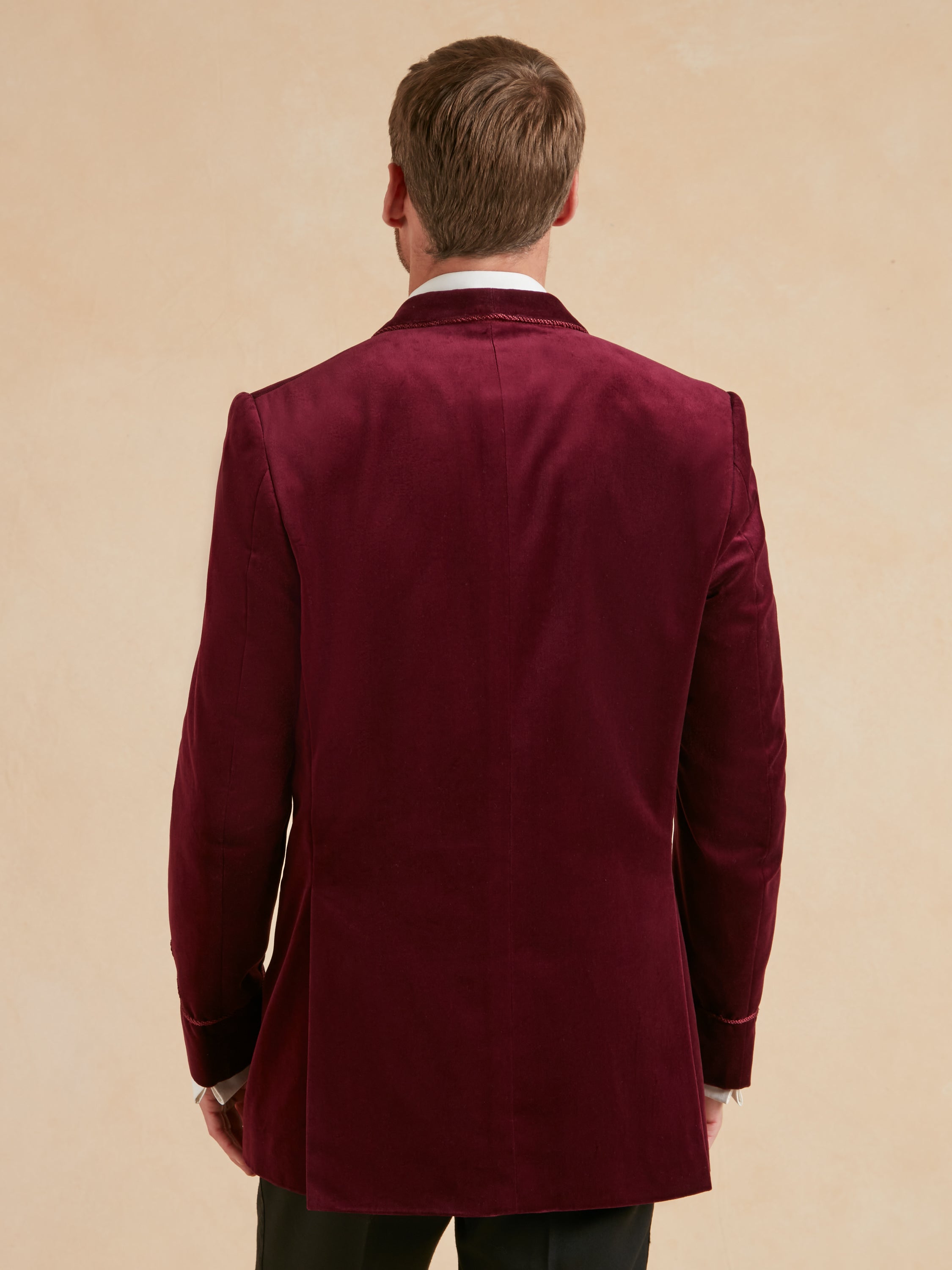 Pembroke Smoking Jacket - Burgundy Velvet