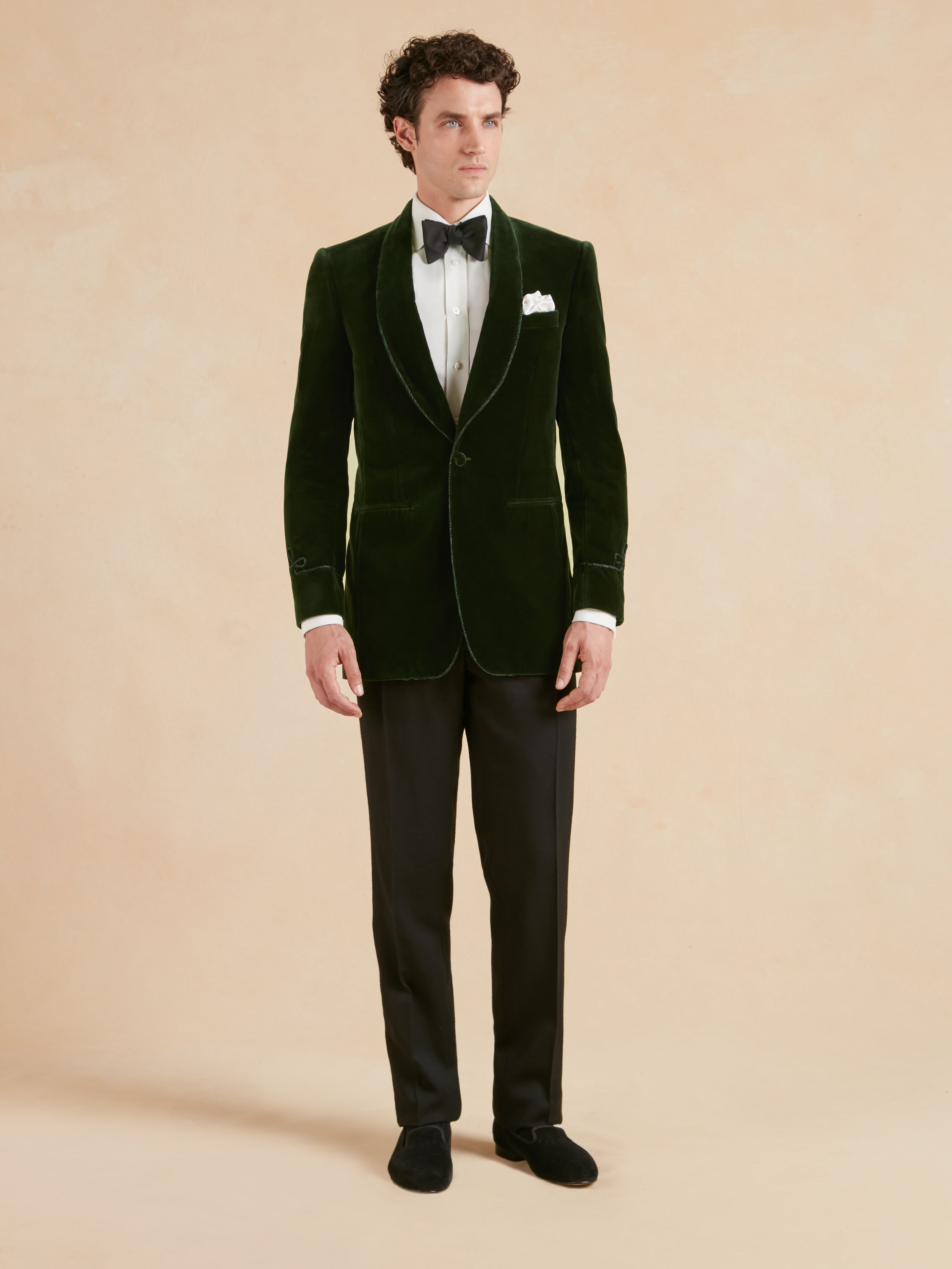 Pembroke Smoking Jacket - Green Velvet