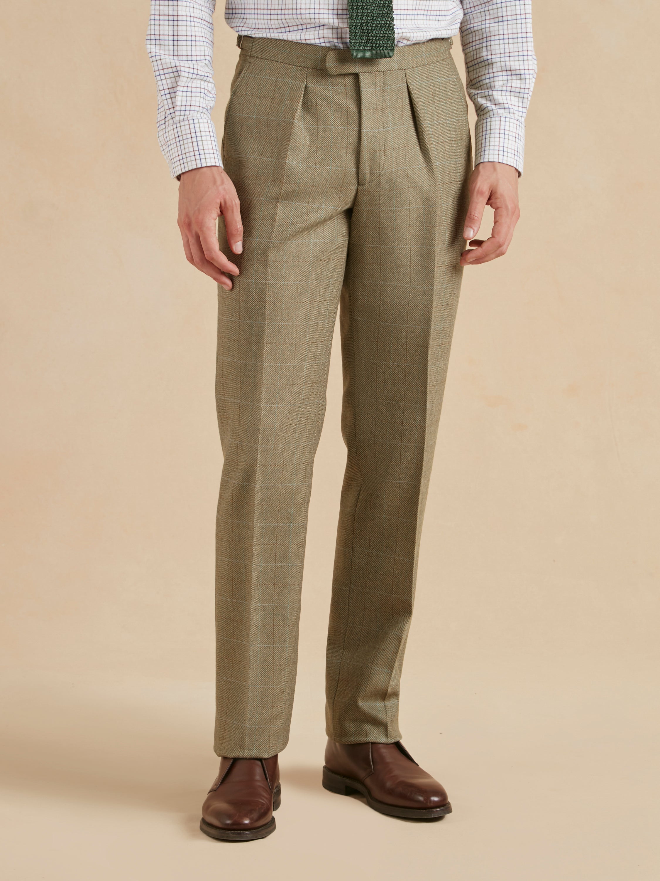 Pleated Trousers - Ayr Tweed