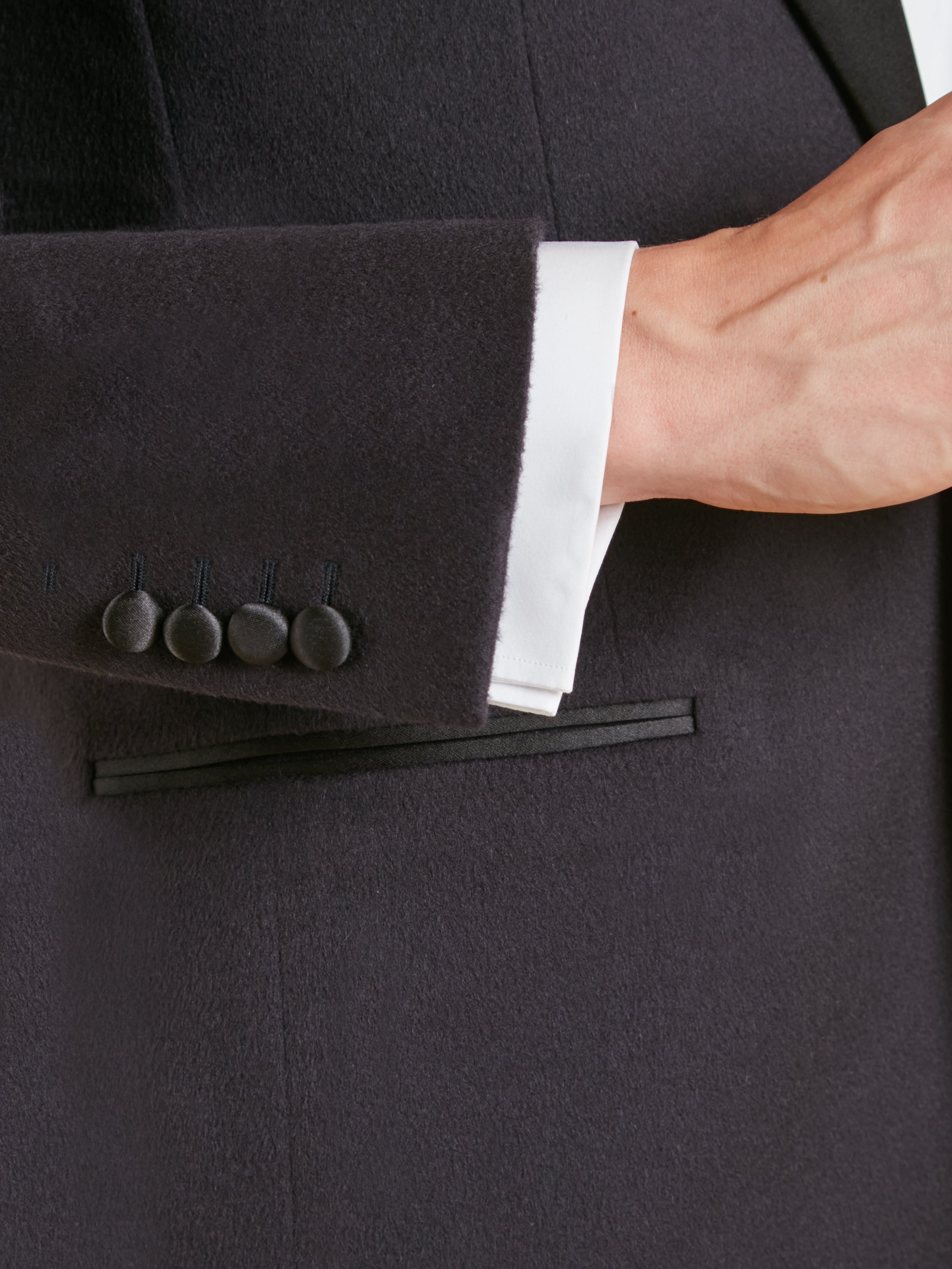 Lightweight Cashmere Smoking Jacket - Navy