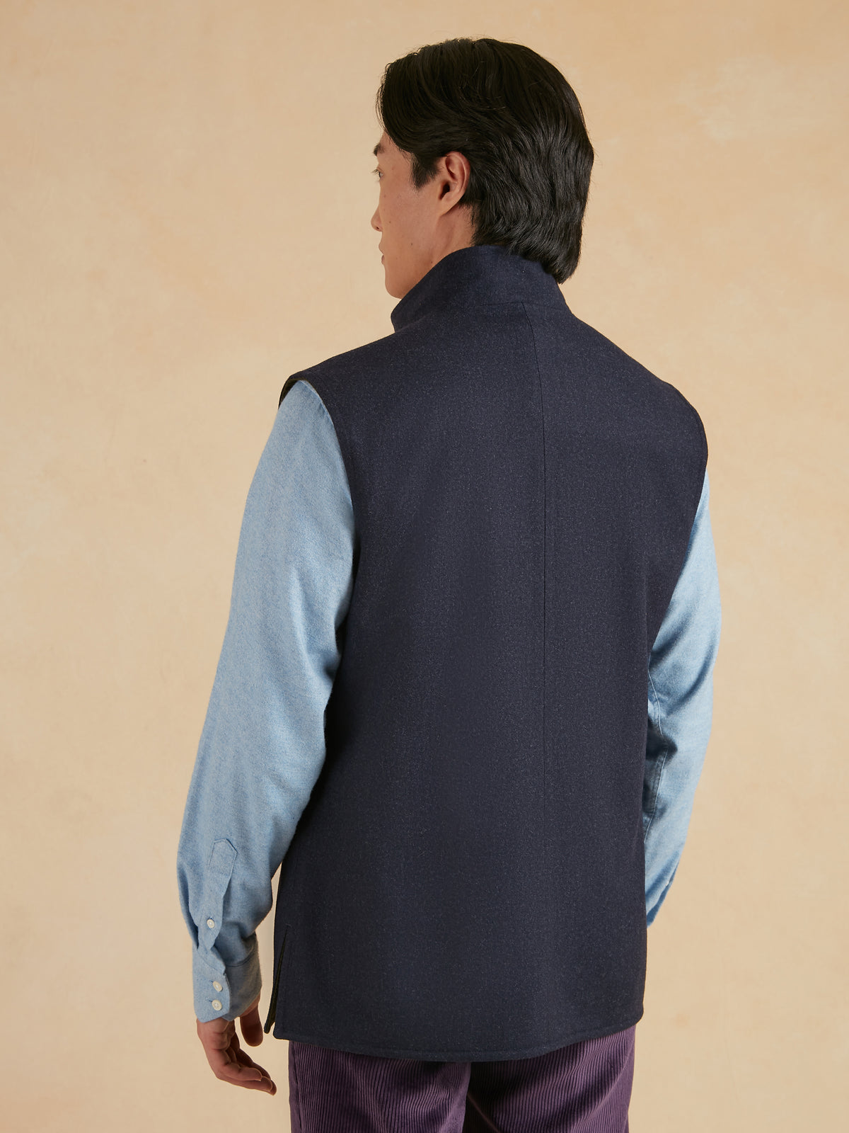 Reversible Gilet - Navy & Green Loden